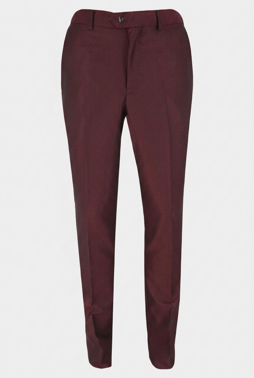 Men’s Slim Fit 2-Piece Formal Suit - Style MYERS WINE