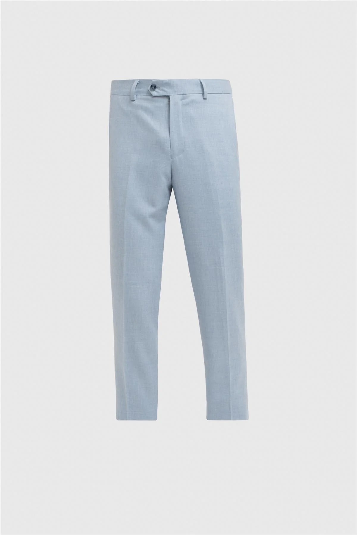 Men’s Slim Fit Formal Dress Trousers - Malibu - Sky Blue