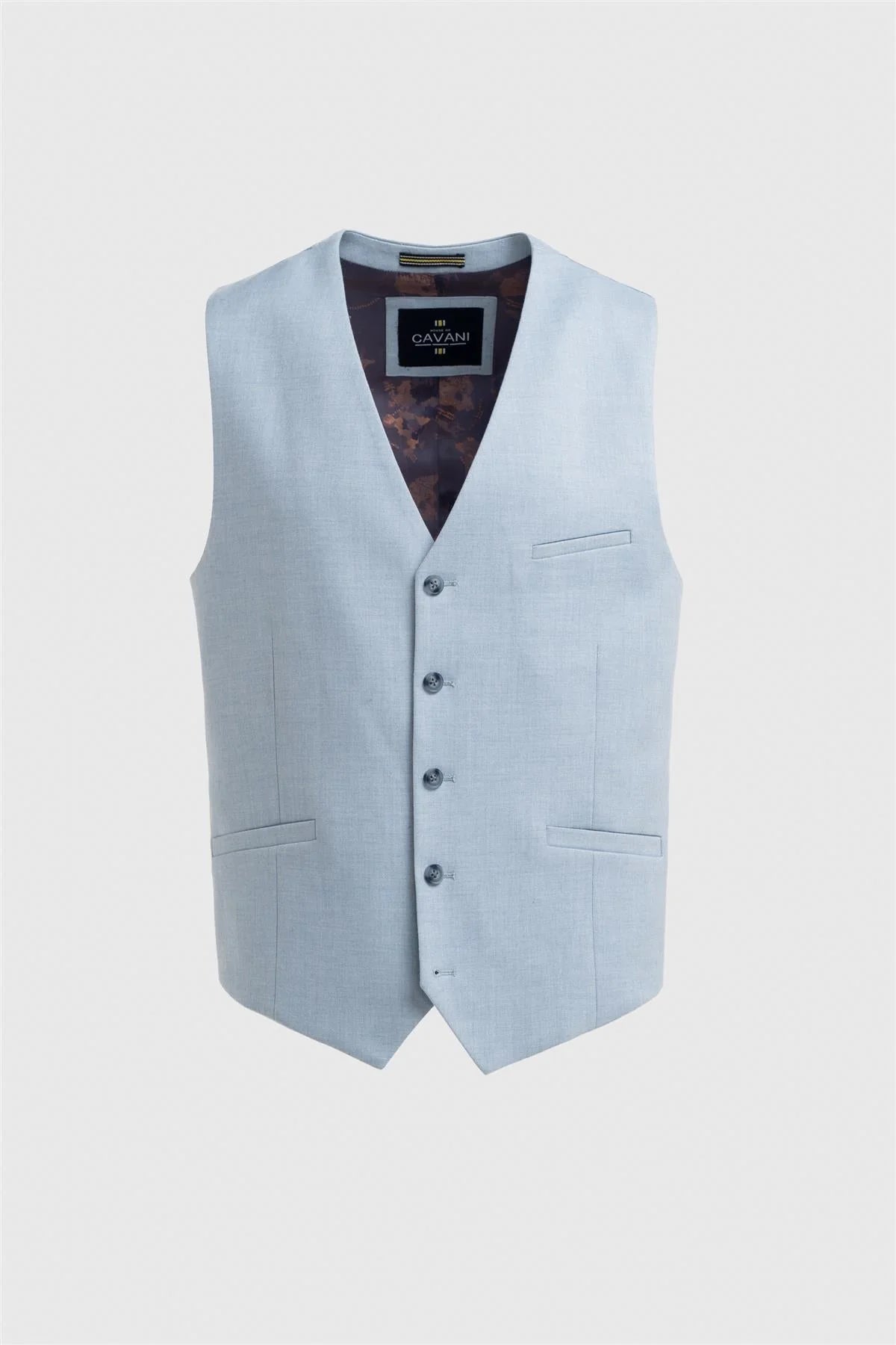 Men’s Slim Fit Formal Waistcoat - Malibu – Sky Blue
