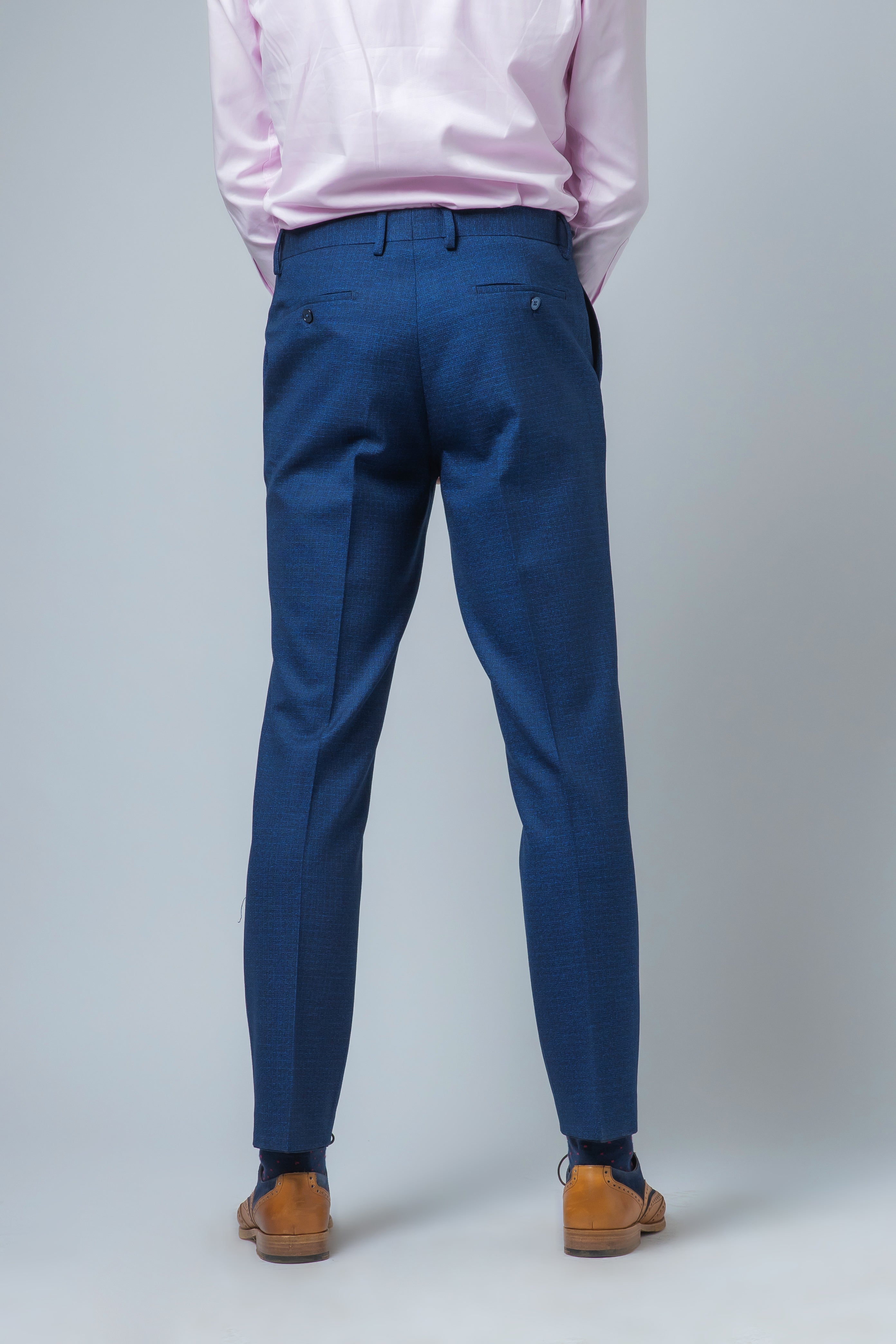 Men's Slim Fit Indigo Blue Suit - MATEO - Indigo Blue