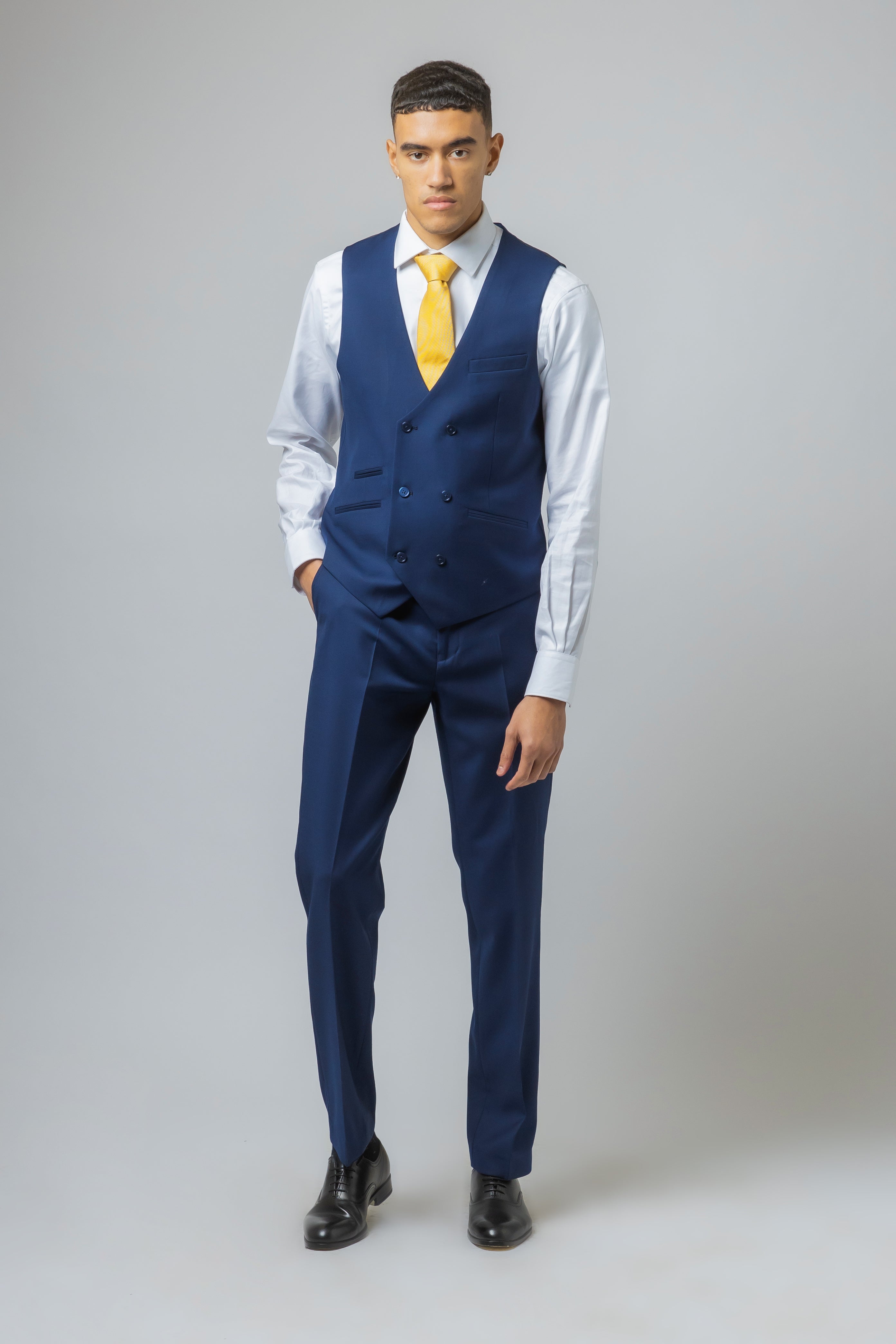 Men's Slim Fit Navy Suit - ISAAC - Navy Blue