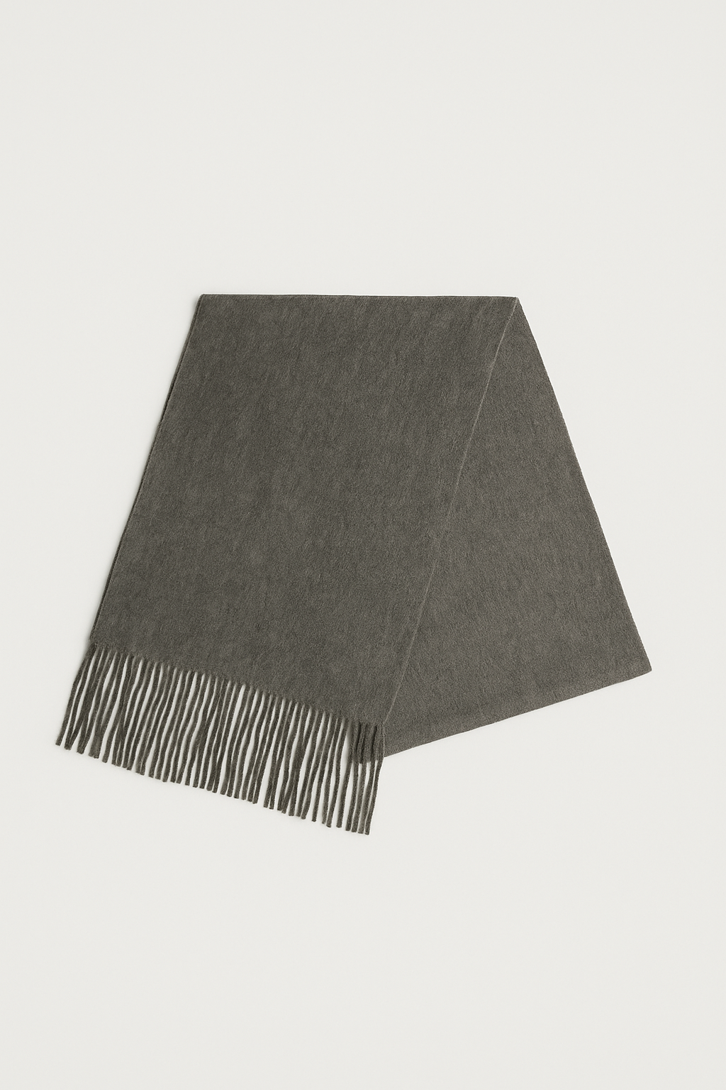 Men’s Soft Fringe Knit Scarf - Grey
