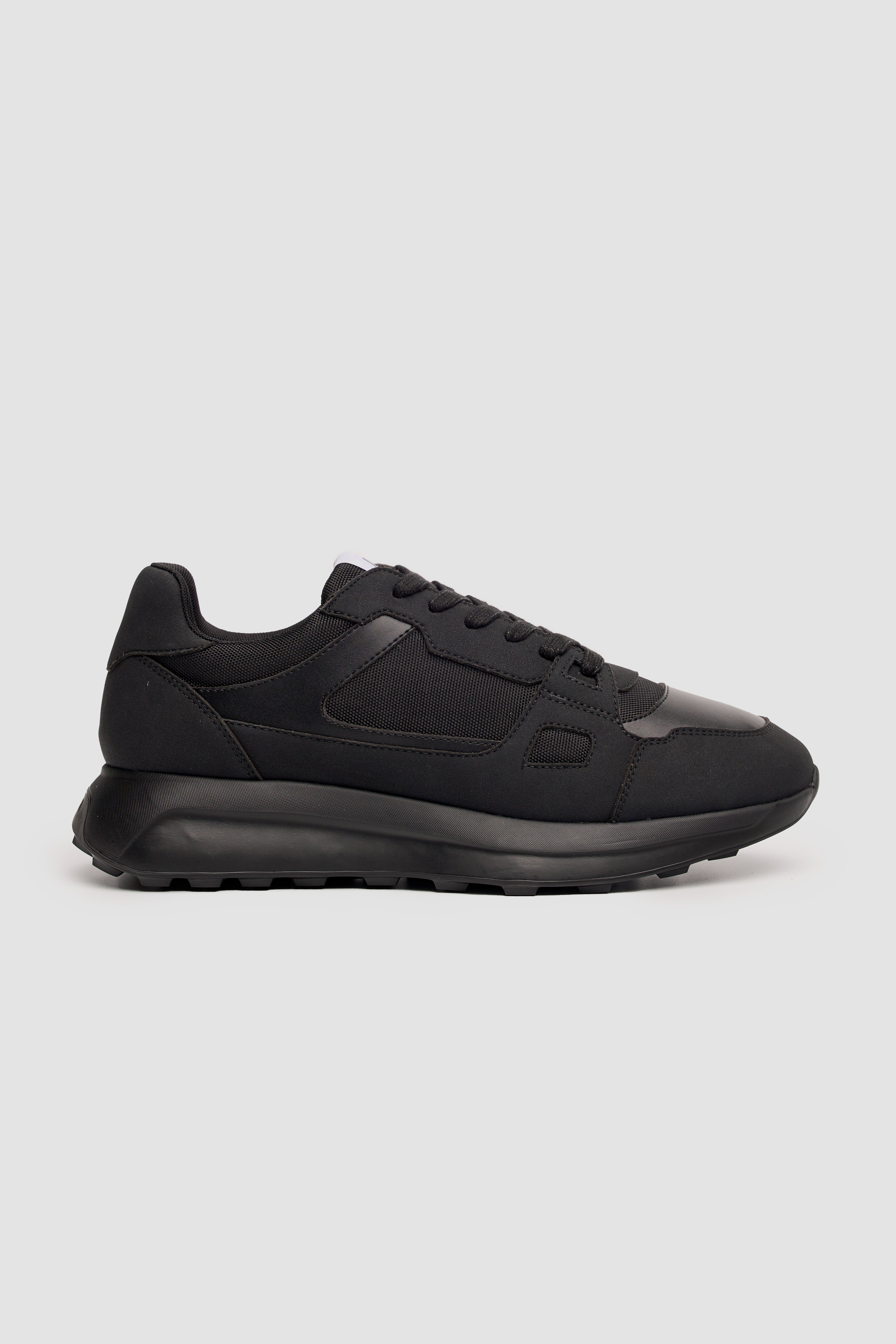 Men’s Suede-Accented Casual Trainers - Albany - Black