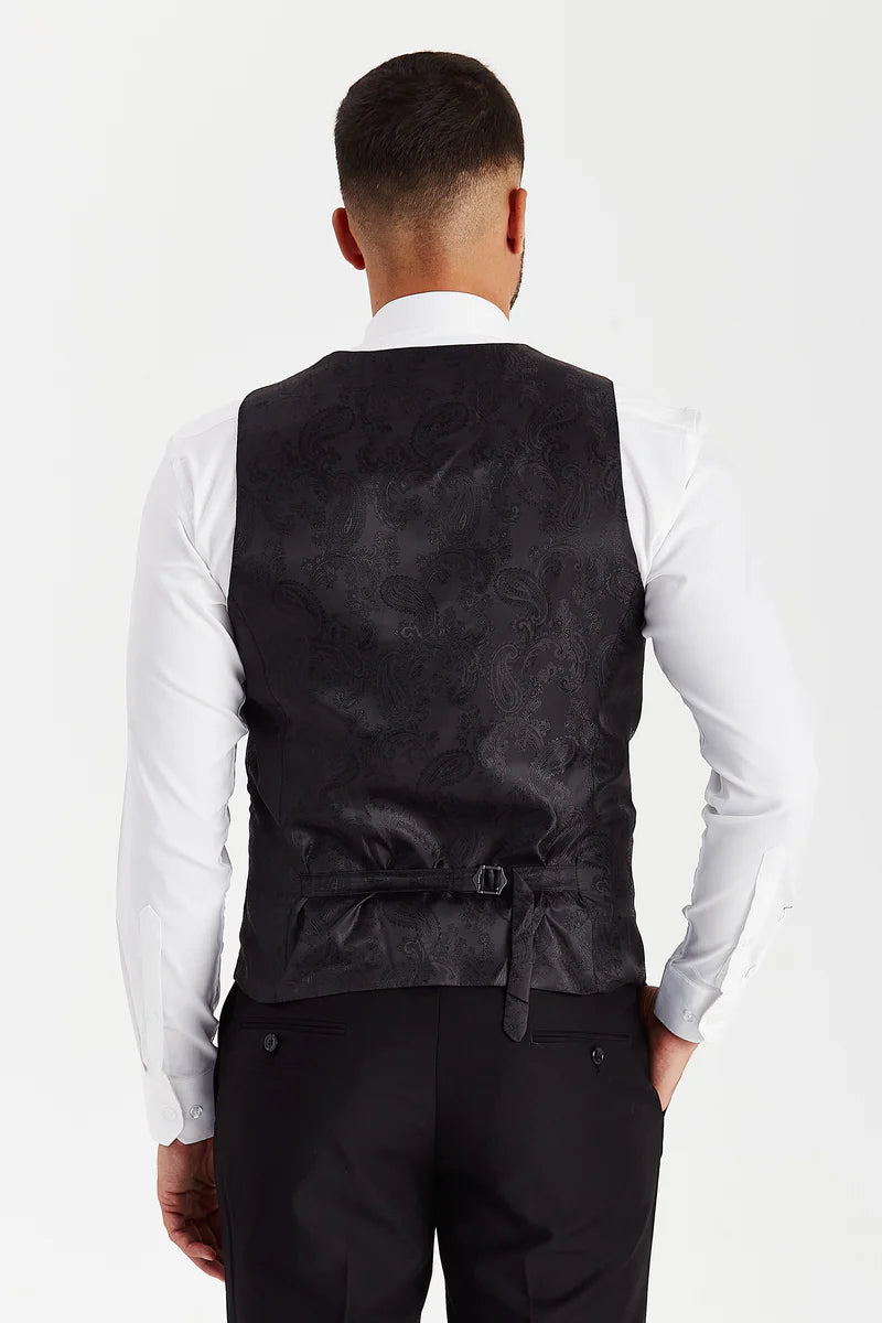 Men’s Tailored Fit Formal Waistcoat - Black