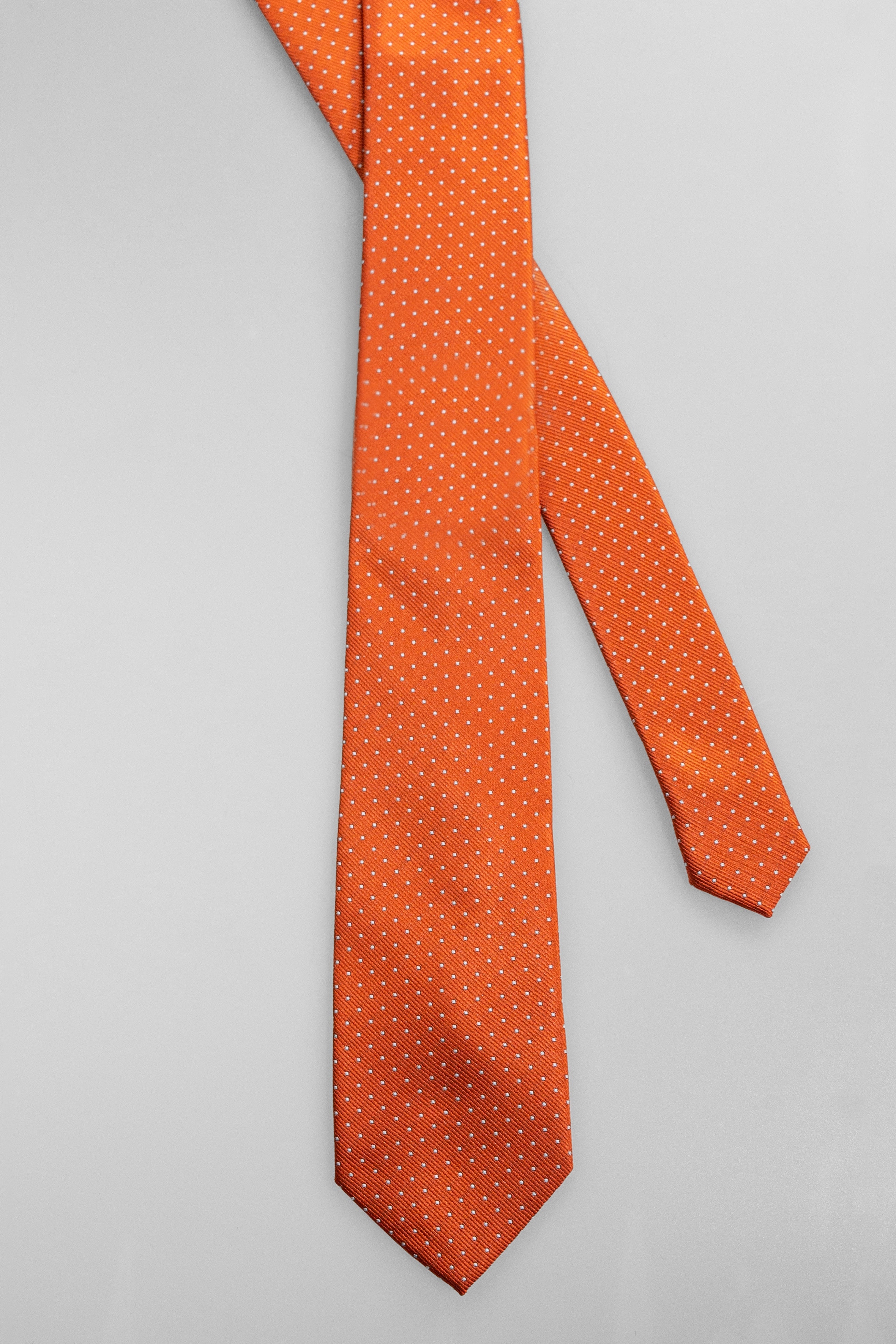Men's Tie, Hanky & Cufflinks Polka Dot Set - Orange