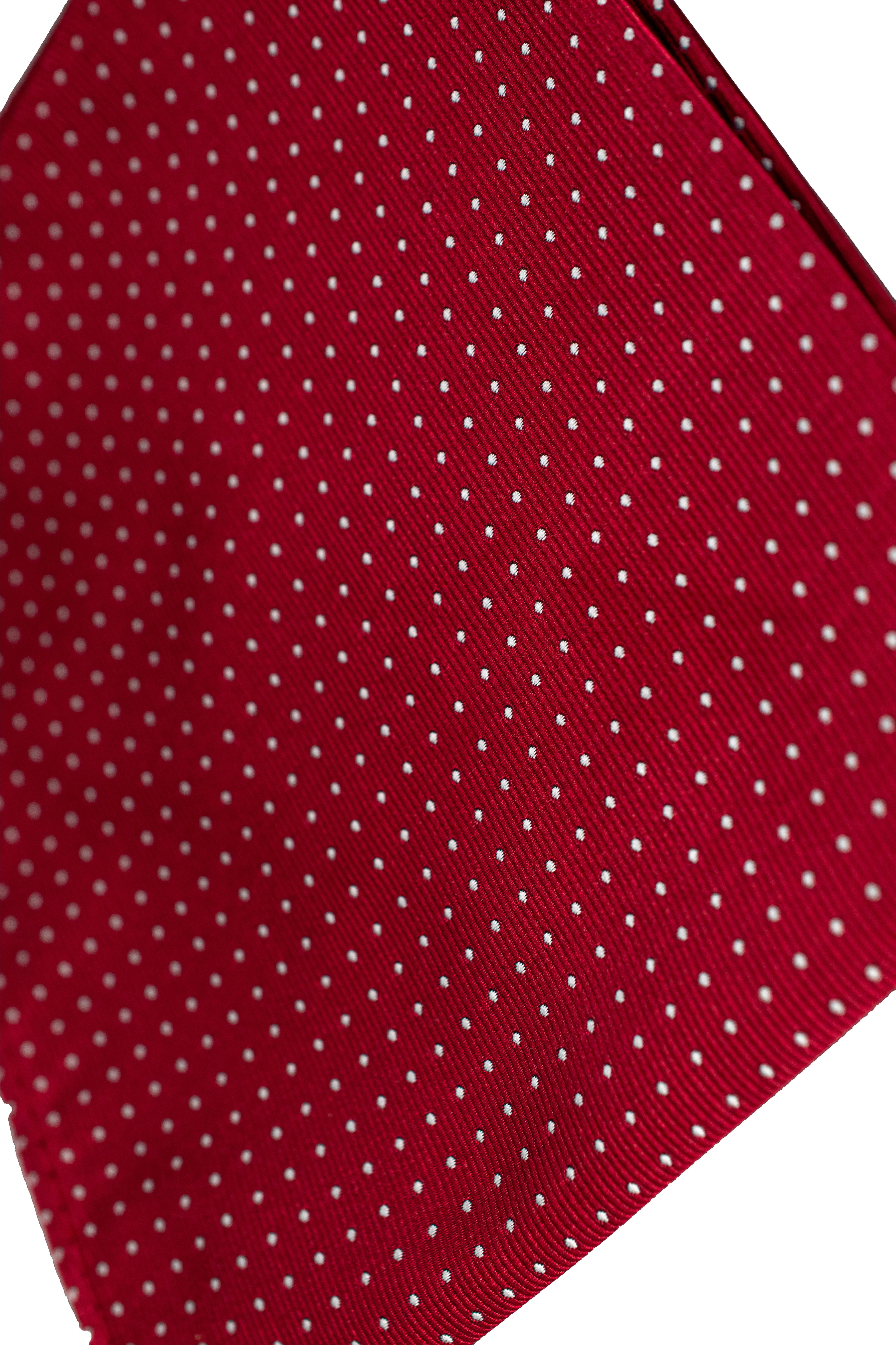 Men's Tie, Hanky & Cufflinks Polka Dot Set - Red