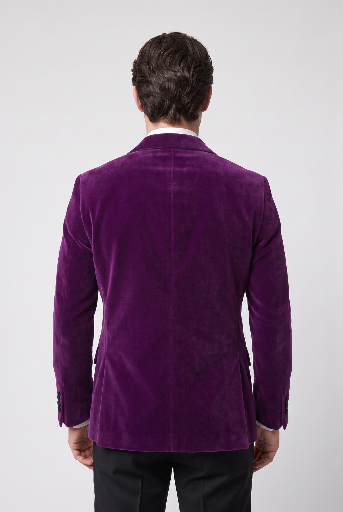 Men’s Velvet Blazer Satin Lapel Dinner Jacket - Mayfair - Purple