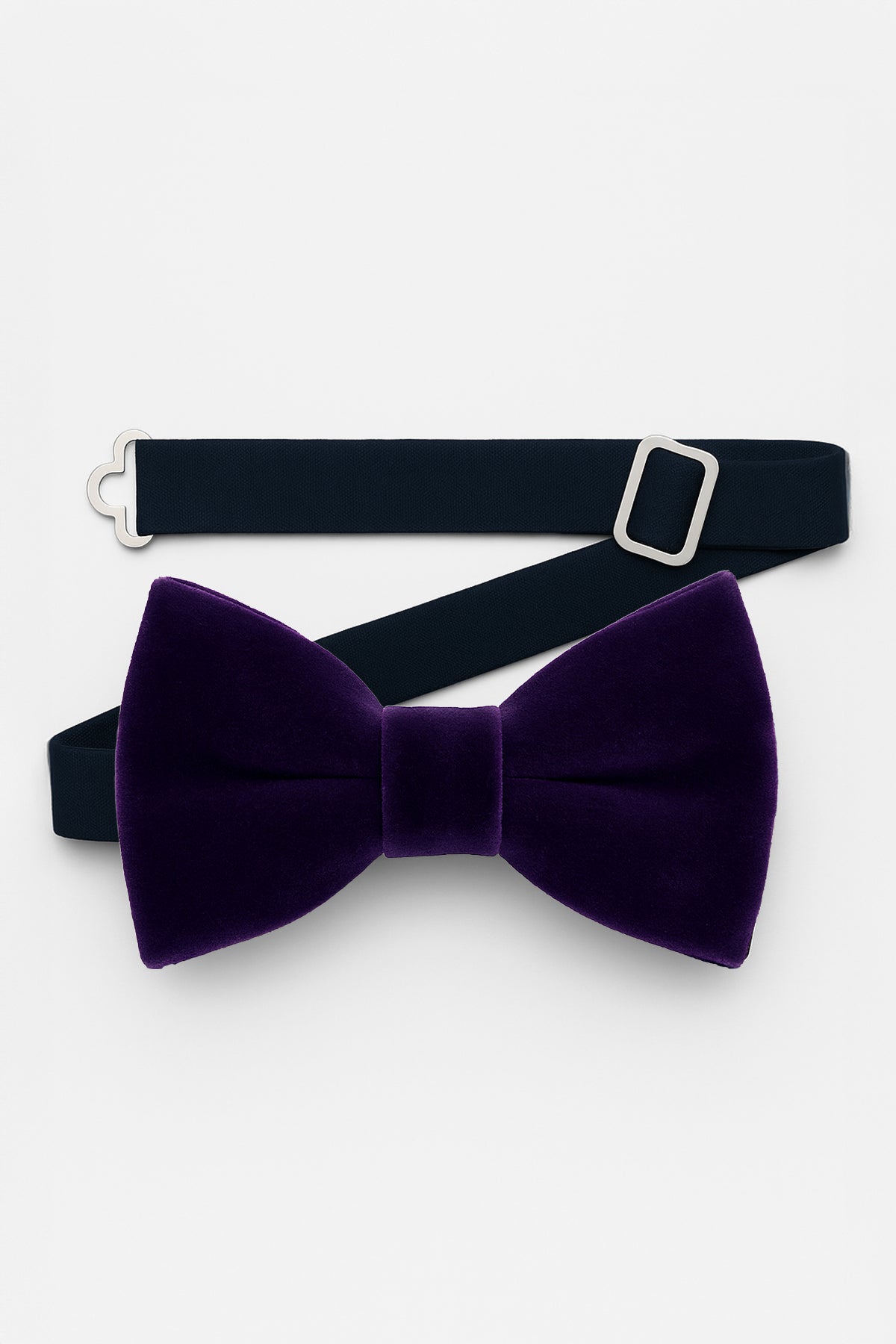 Men’s Velvet Dickie Bow Tie & Handkerchief Set - Savoy - Purple Bow Tie Picture