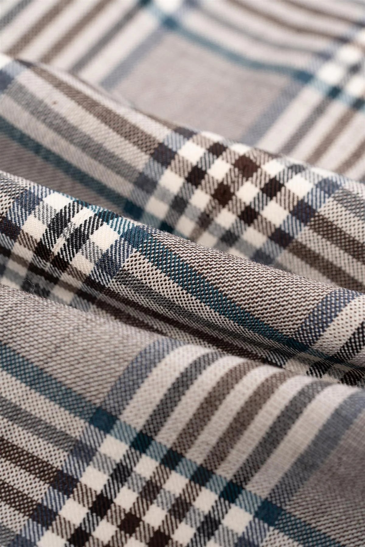 Men’s Wool Blend Plaid Check Blazer - Pietro - Beige