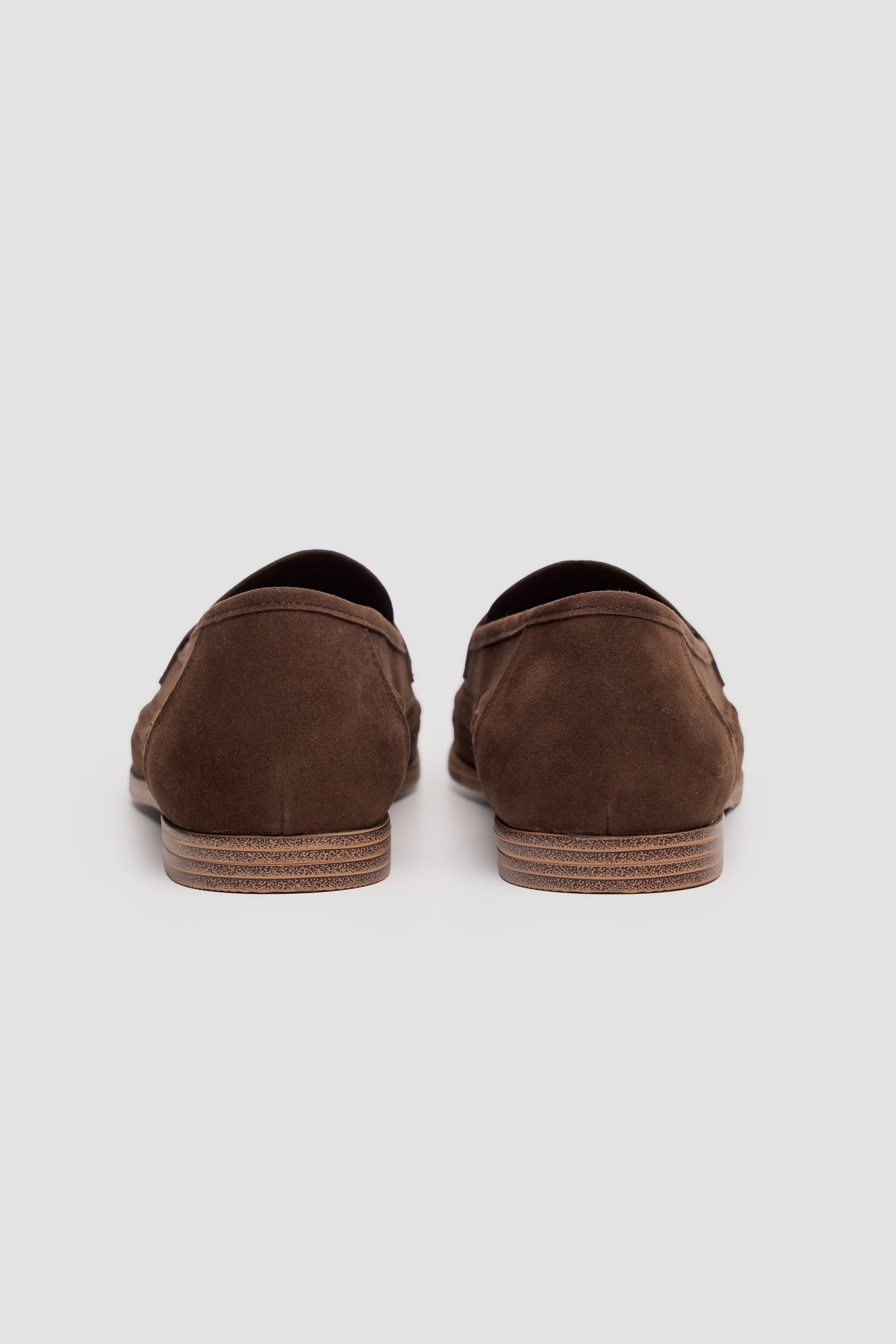 Men’s Woven Leather Loafers - Calvina - Brown Back Picture