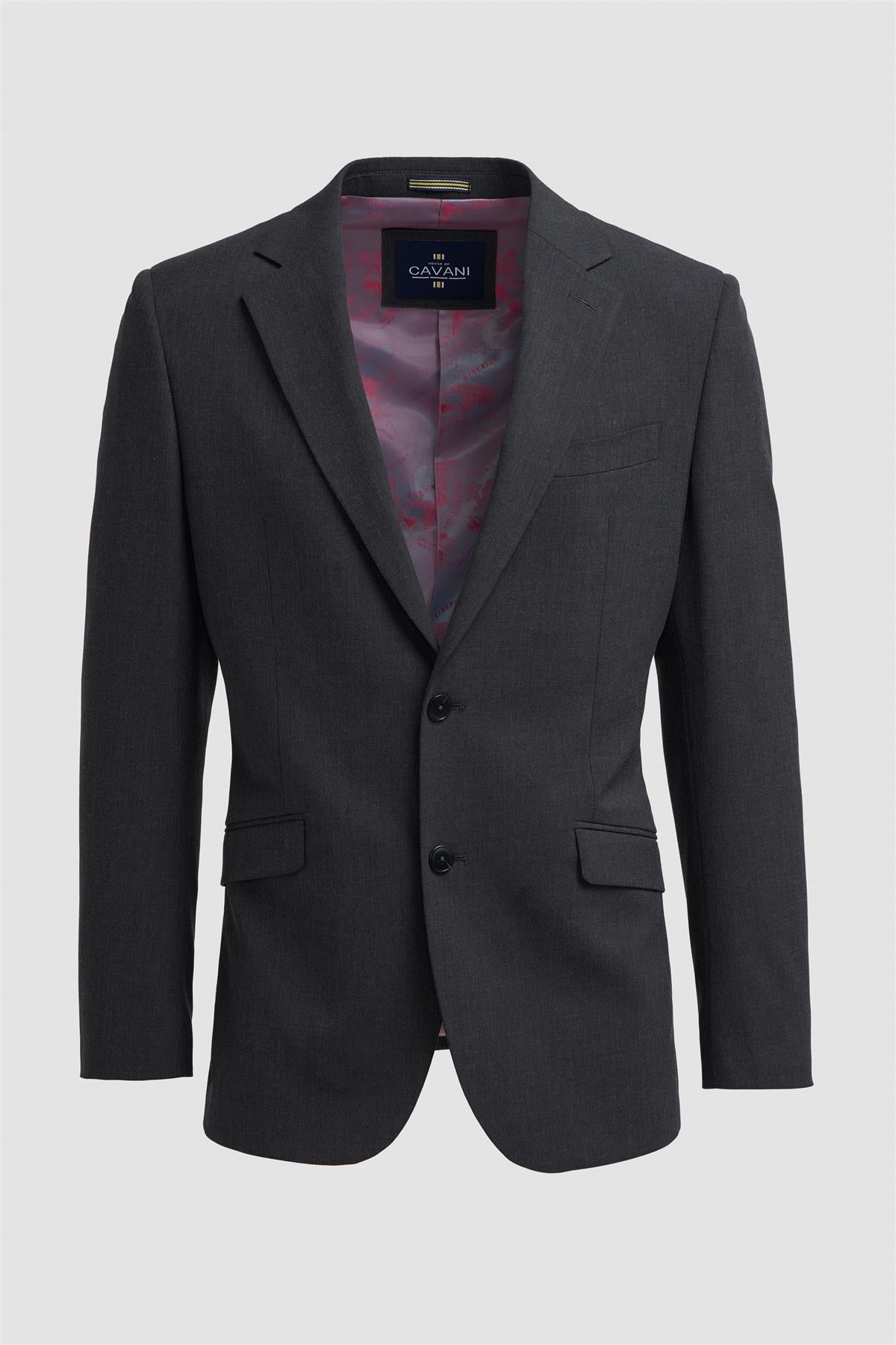 Men’s 3-Piece Slim Fit Formal Suit - Malibu - Charcoal Grey