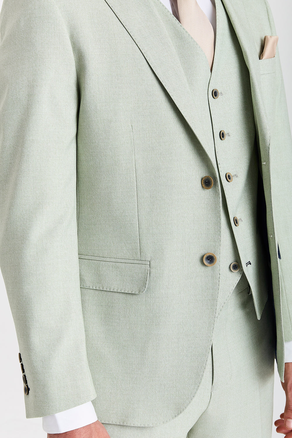 Men’s 3-Piece Tailored Fit Formal Suit - Belmont - Sage Green