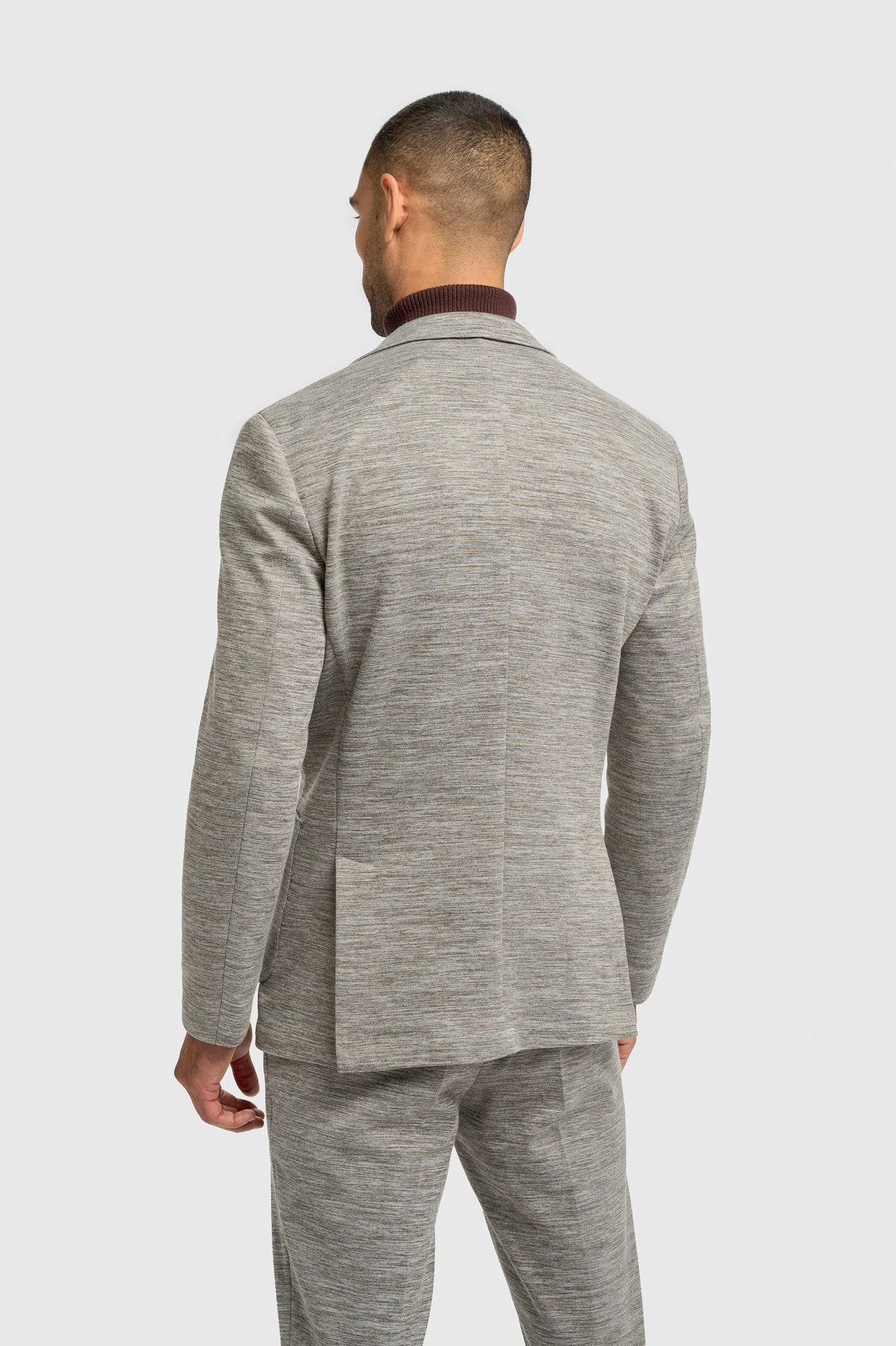 Men’s 2-Piece Cotton Blend Casual Suit - Columbus - Taupe Grey