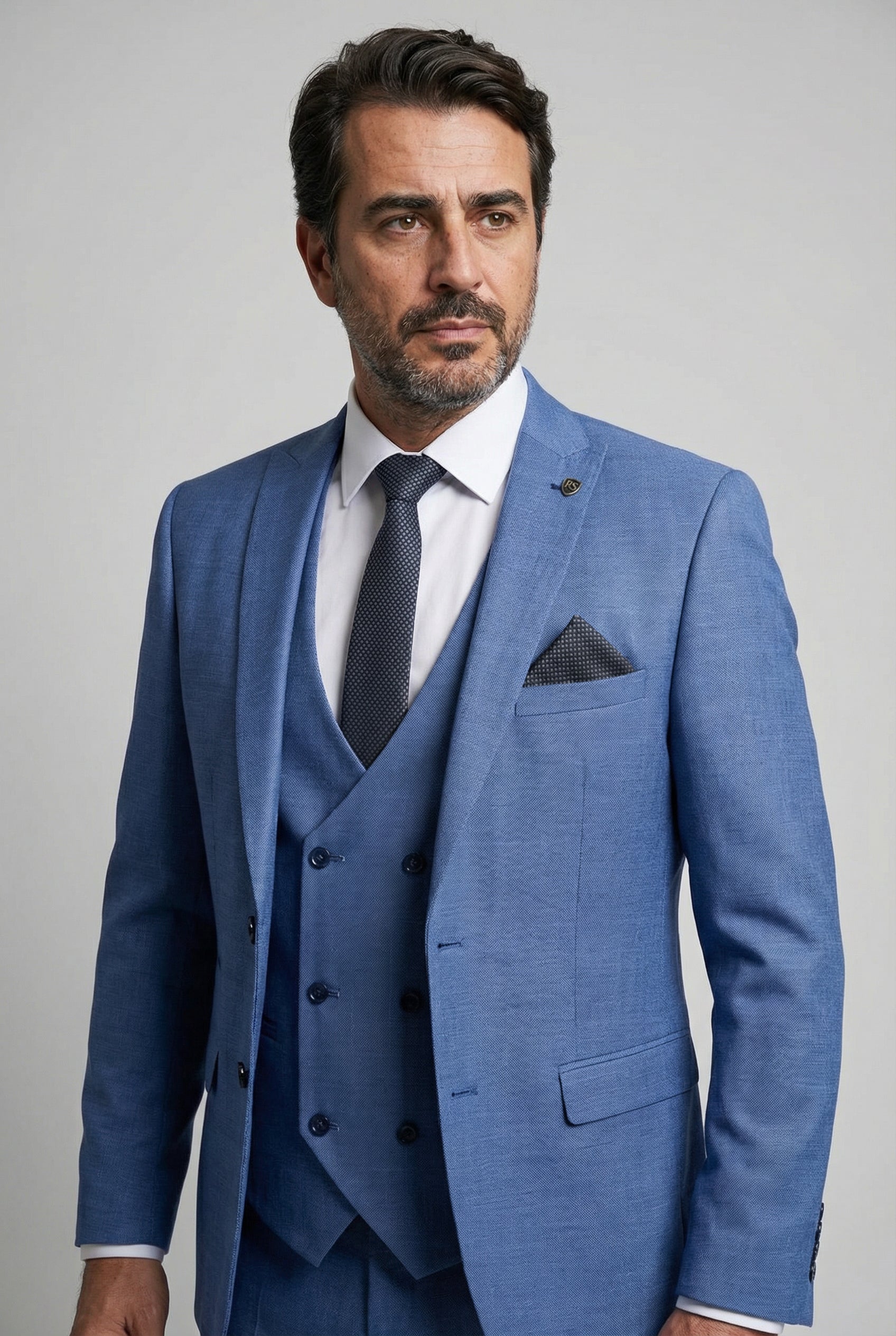 Men's Light Tailored Fit Suit - JAYDEN - Blue