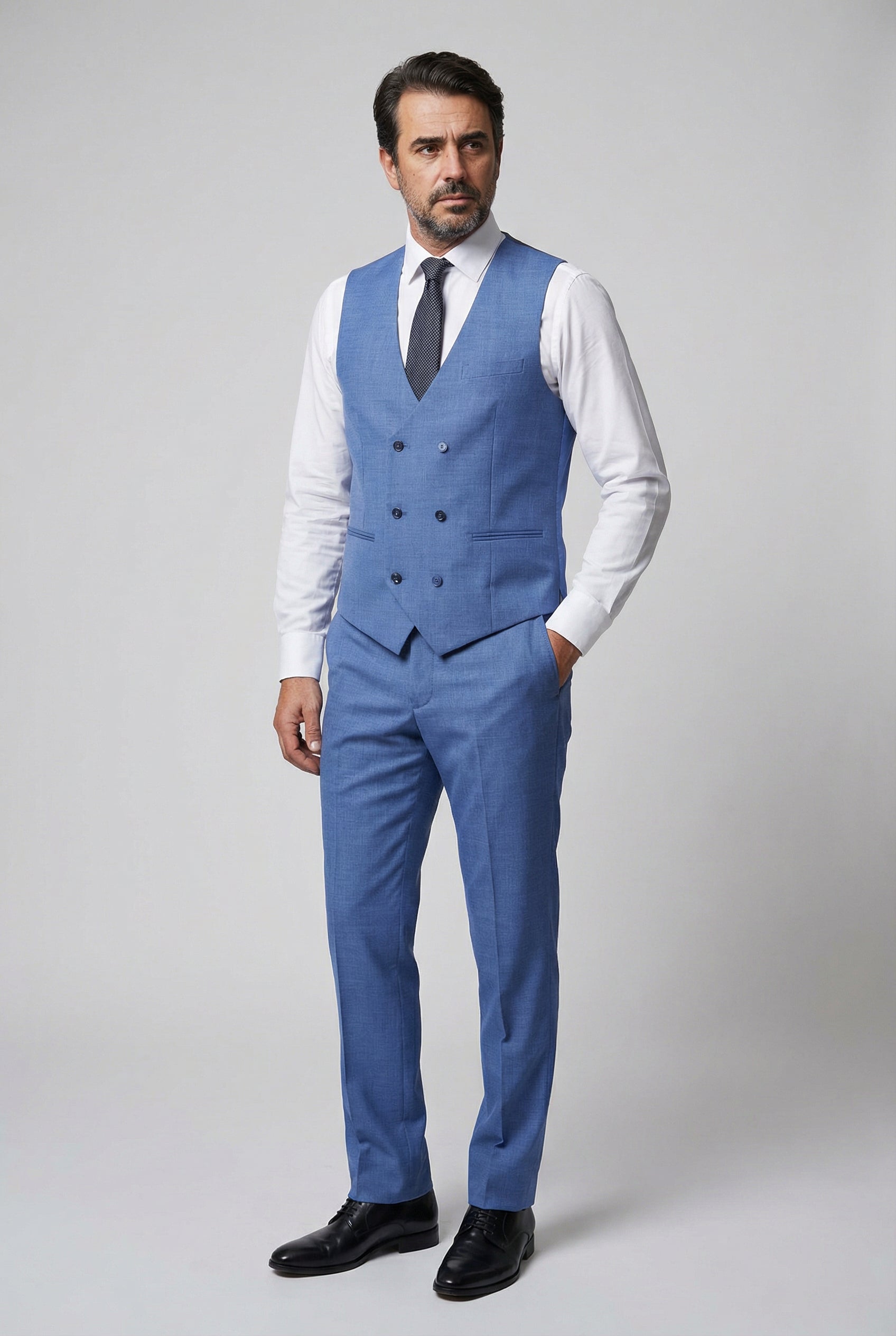 Men's Light Tailored Fit Suit - JAYDEN - Blue