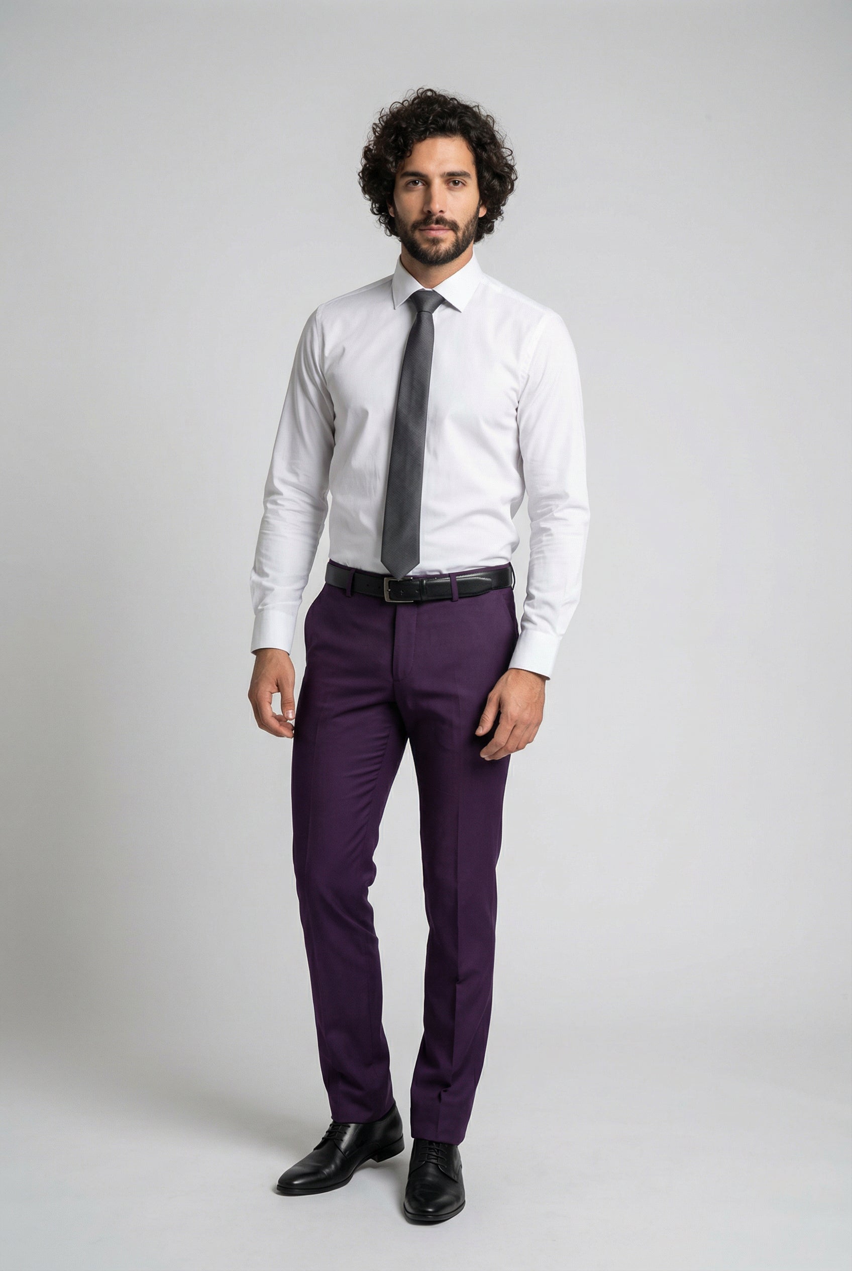 Men's Lincoln Slim Fit Burgundy Suit