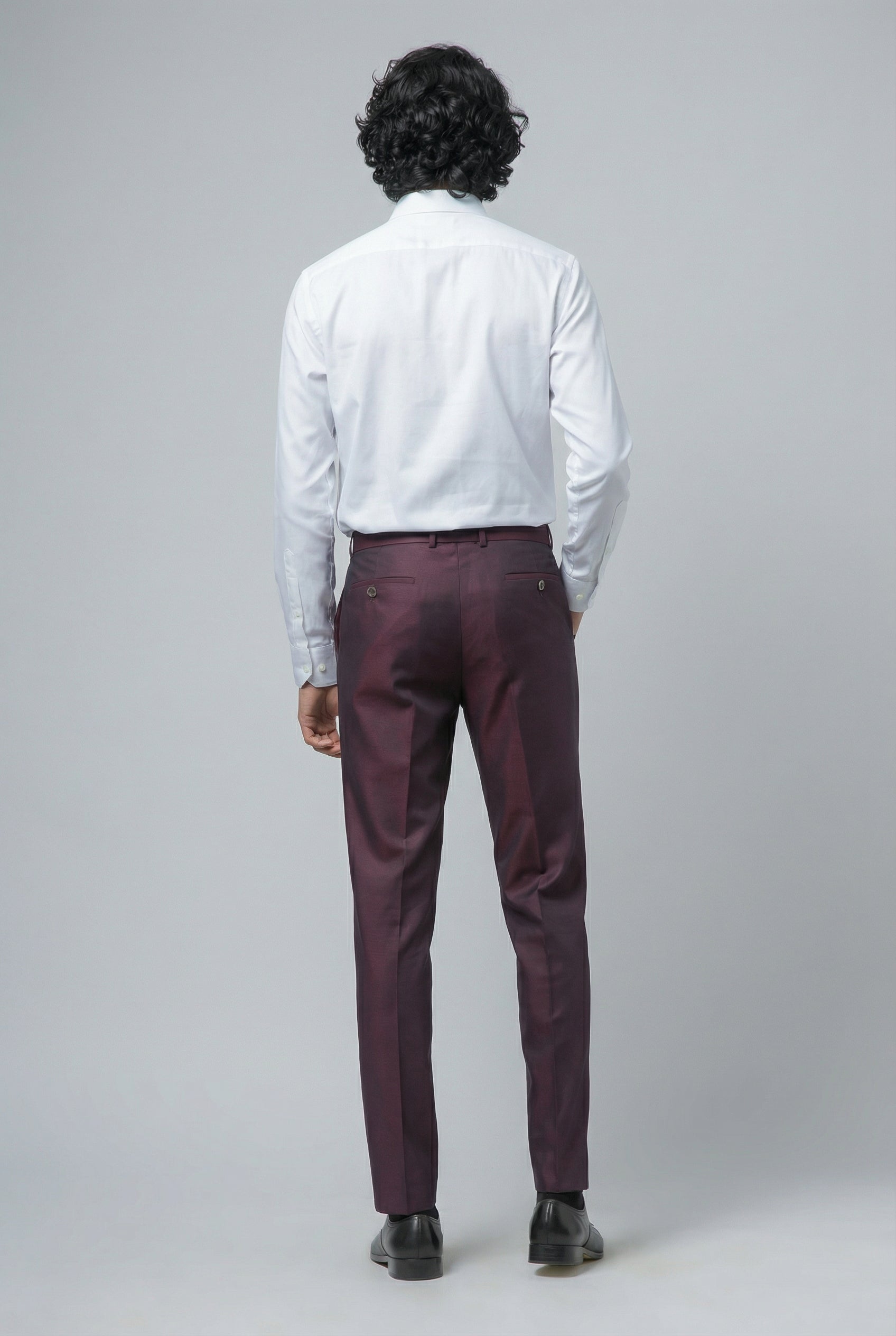 Men's Lincoln Slim Fit Burgundy Suit