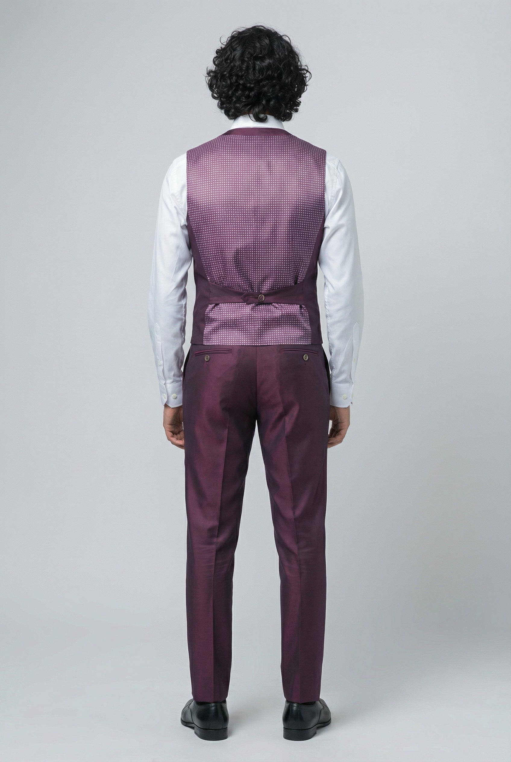 Men's Lincoln Slim Fit Burgundy Suit