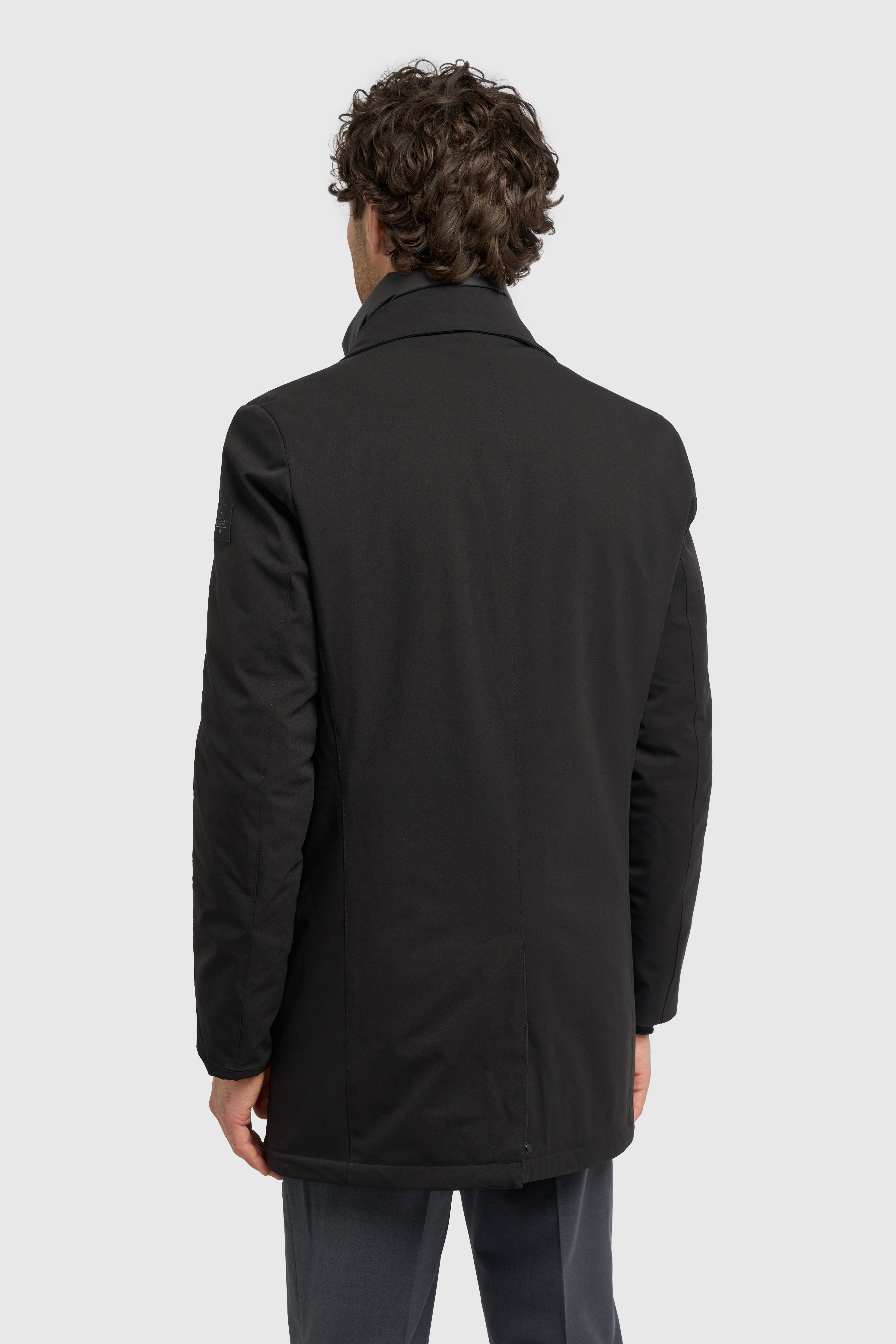 Men’s Long Padded Overcoat - Heston - Black