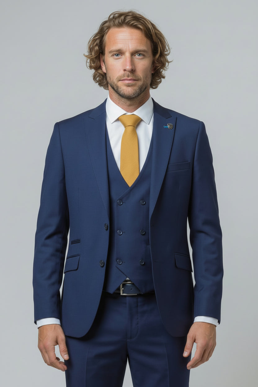 Men's Slim Fit Suit - ISAAC - Navy Blue