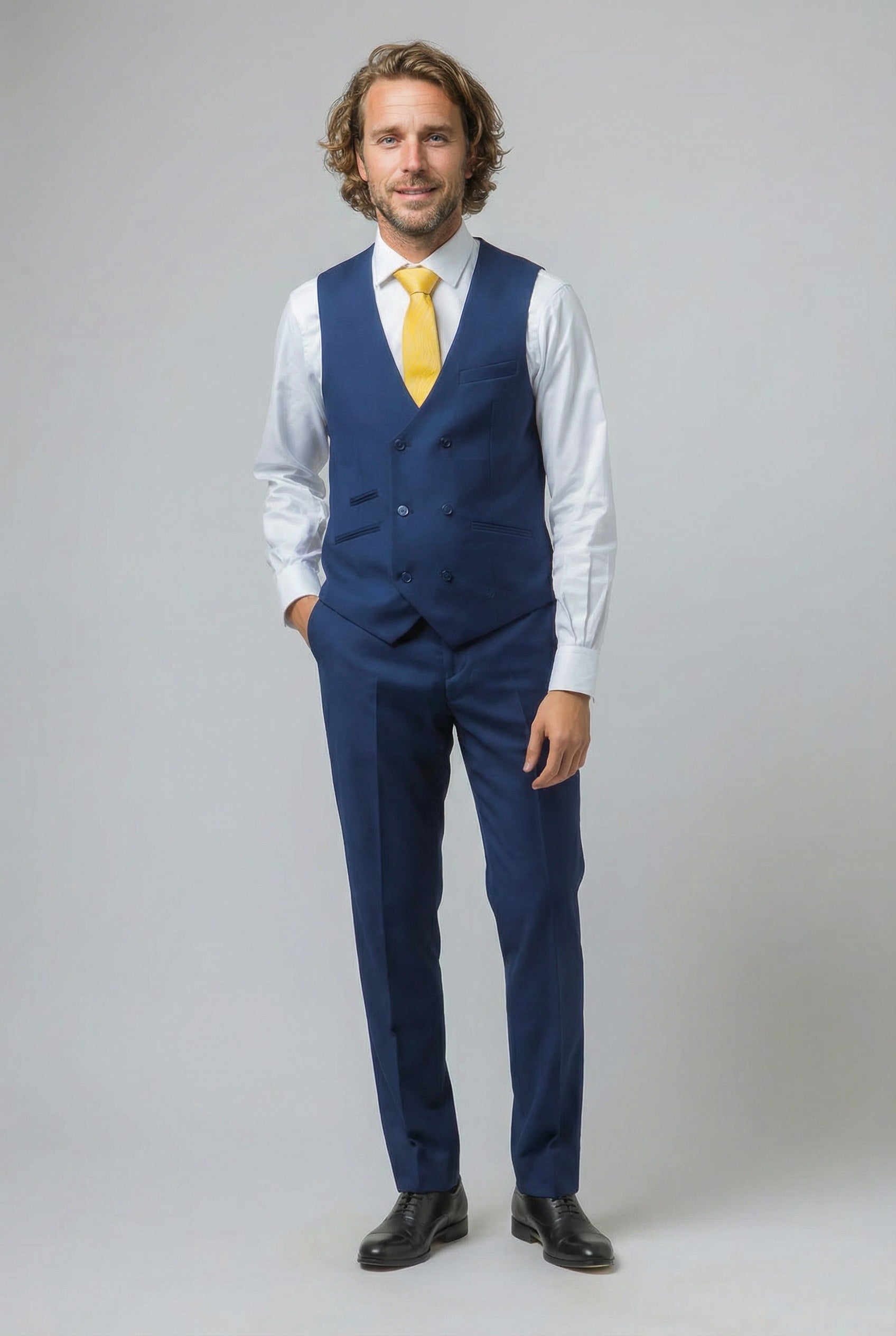 Men's Slim Fit Suit - ISAAC - Navy Blue