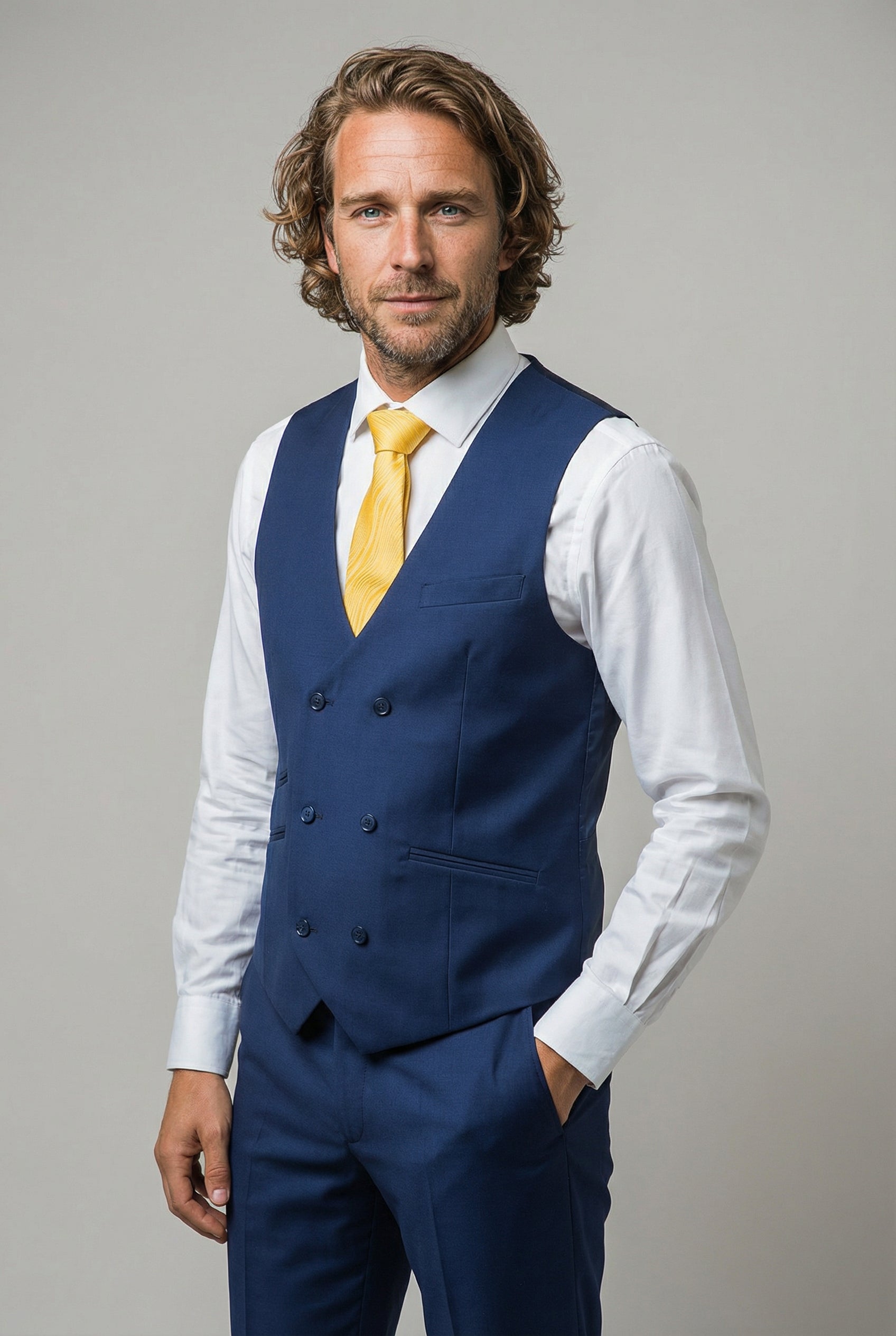 Men's Slim Fit Suit - ISAAC - Navy Blue