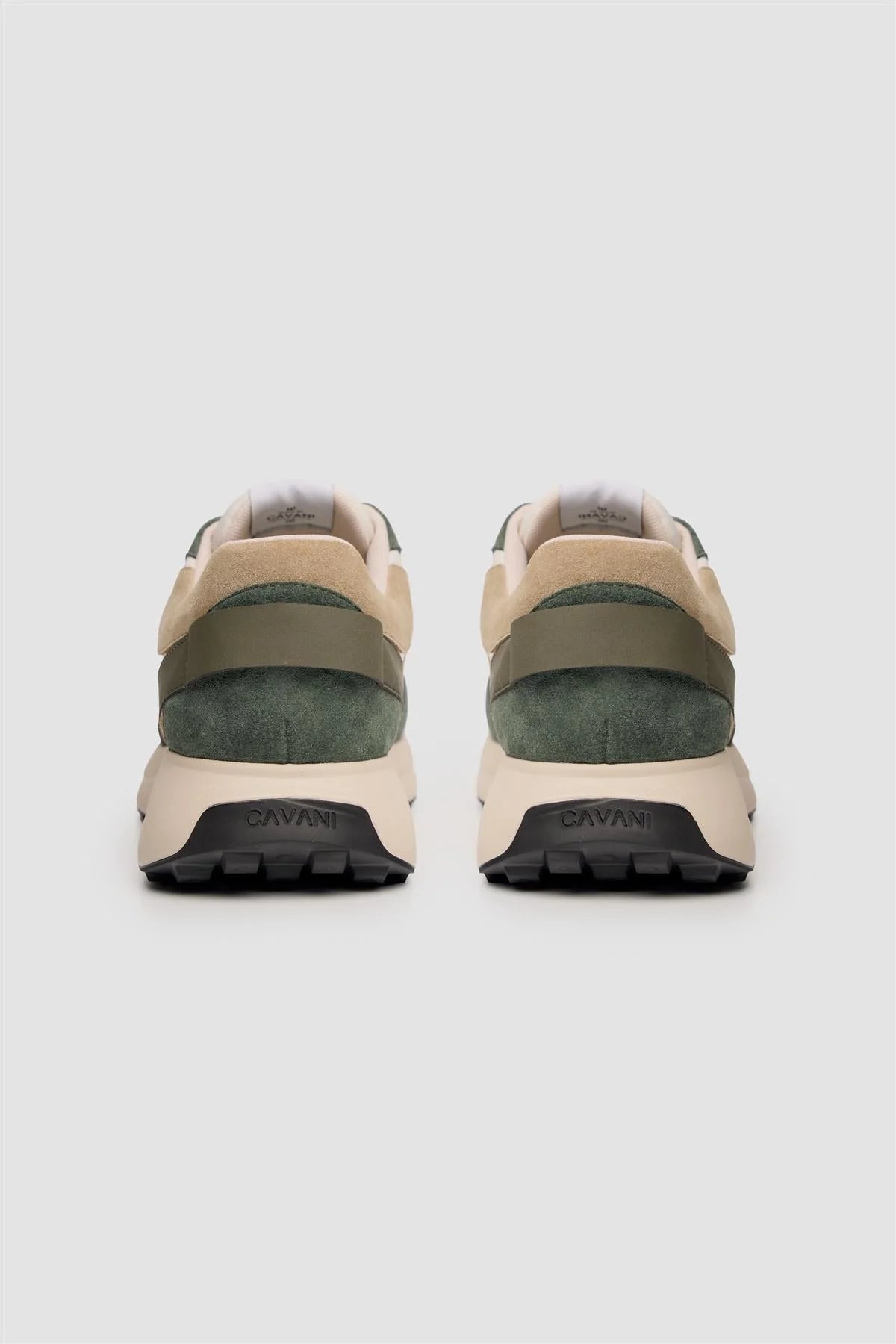 Men’s Suede-Accented Casual Trainers - Canbera Sage Green