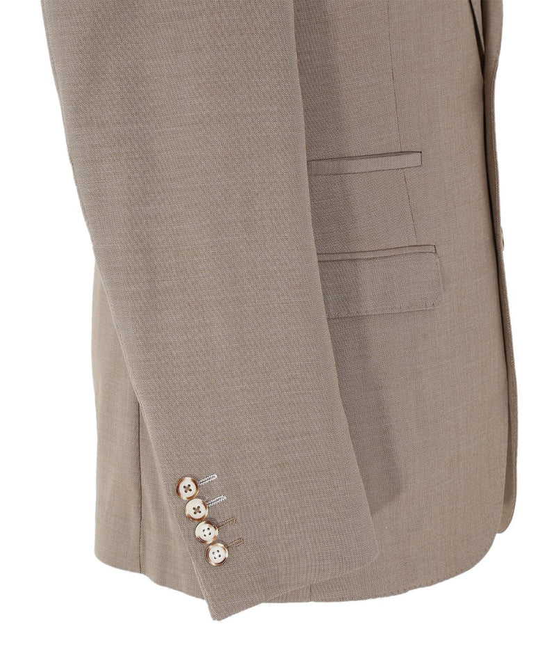 Men's Tailored Fit 2 Piece Suit Classic Special Occasion - JAMES - Taupe Beige