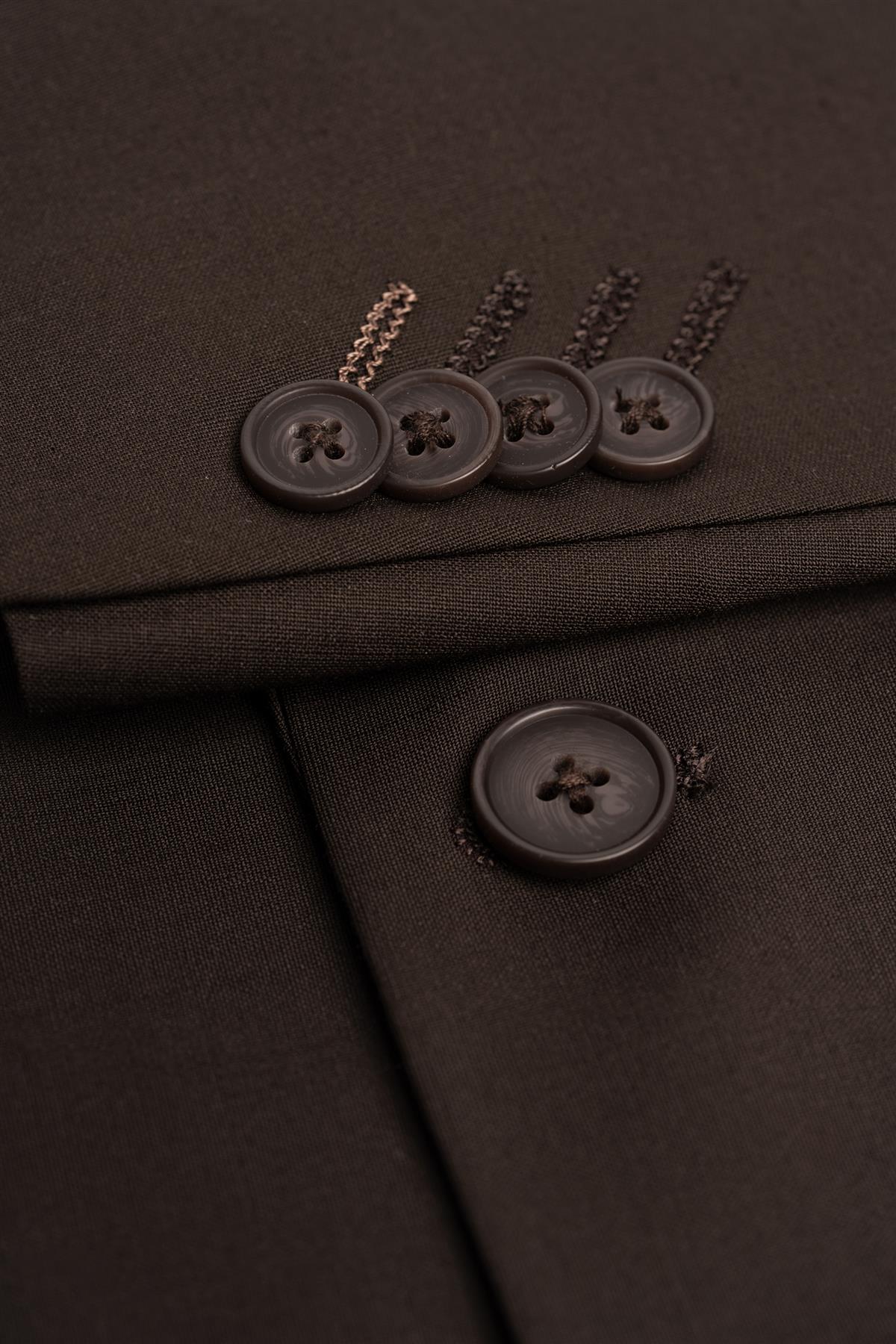 Men’s Wool 3-Piece Slim Fit Formal Suit - Bond – Auburn