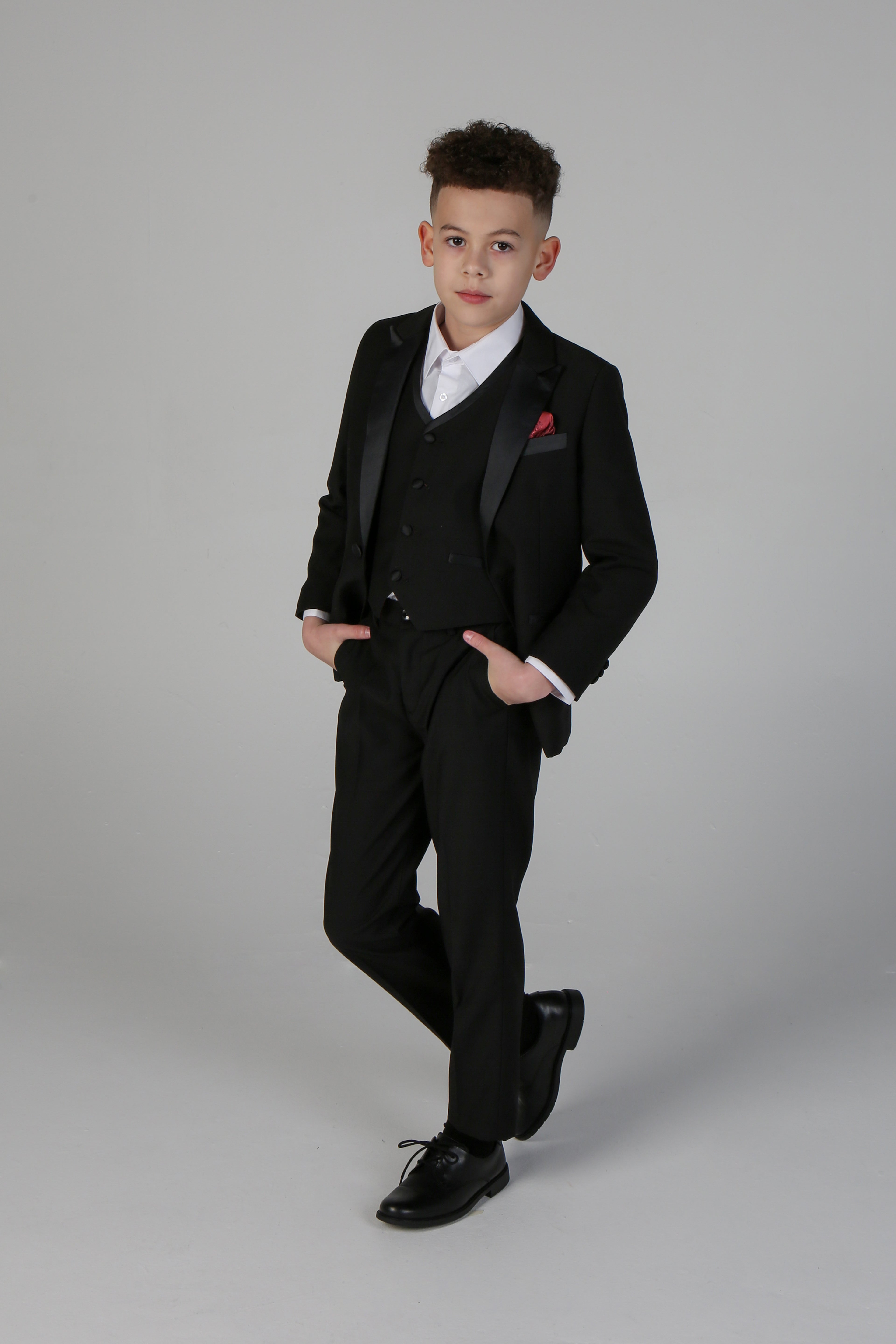 Father & Son Matching 3-Piece Tuxedo Dinner Suit Set - Harry Black