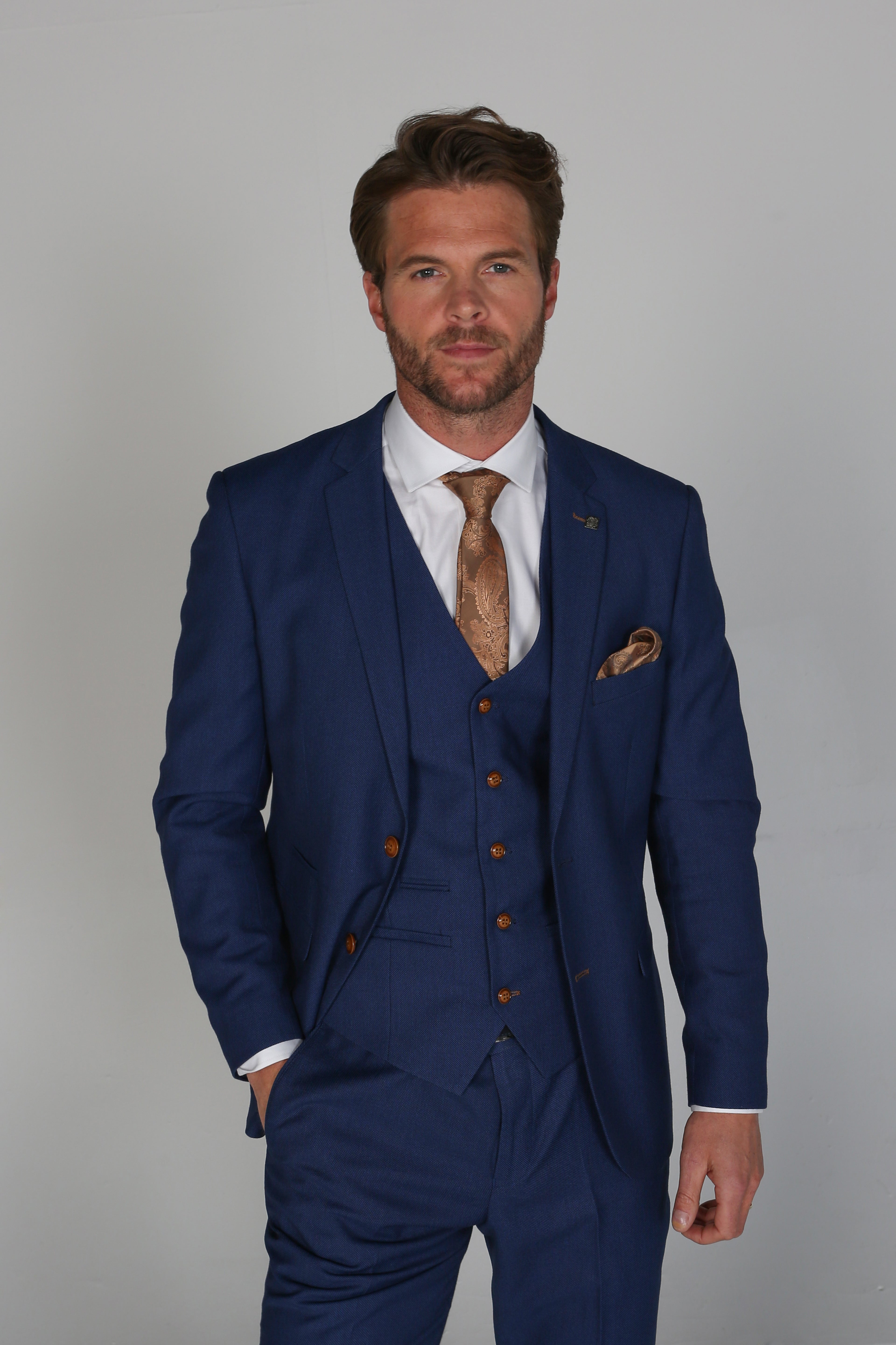 Father & Son Matching Tailored Fit 3-Piece Suit Set - Mayfair - Royal Blue