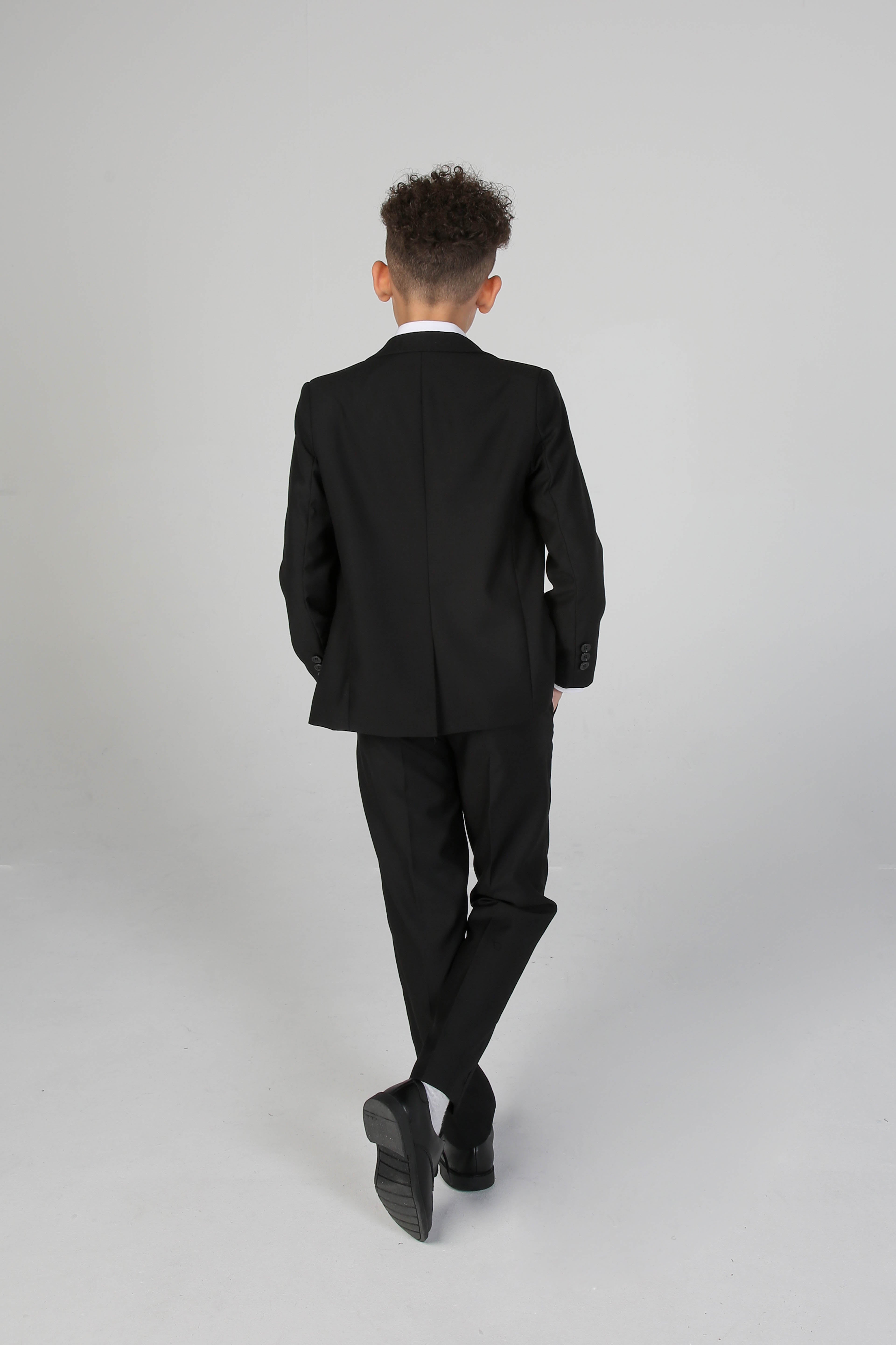 Father & Son Matching 3-Piece Suit Set - Parker - Black