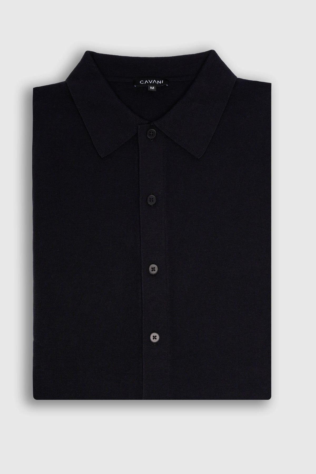 Men's Cotton Collared Button-Up Cardigan – Cavani Roselli Navy picture