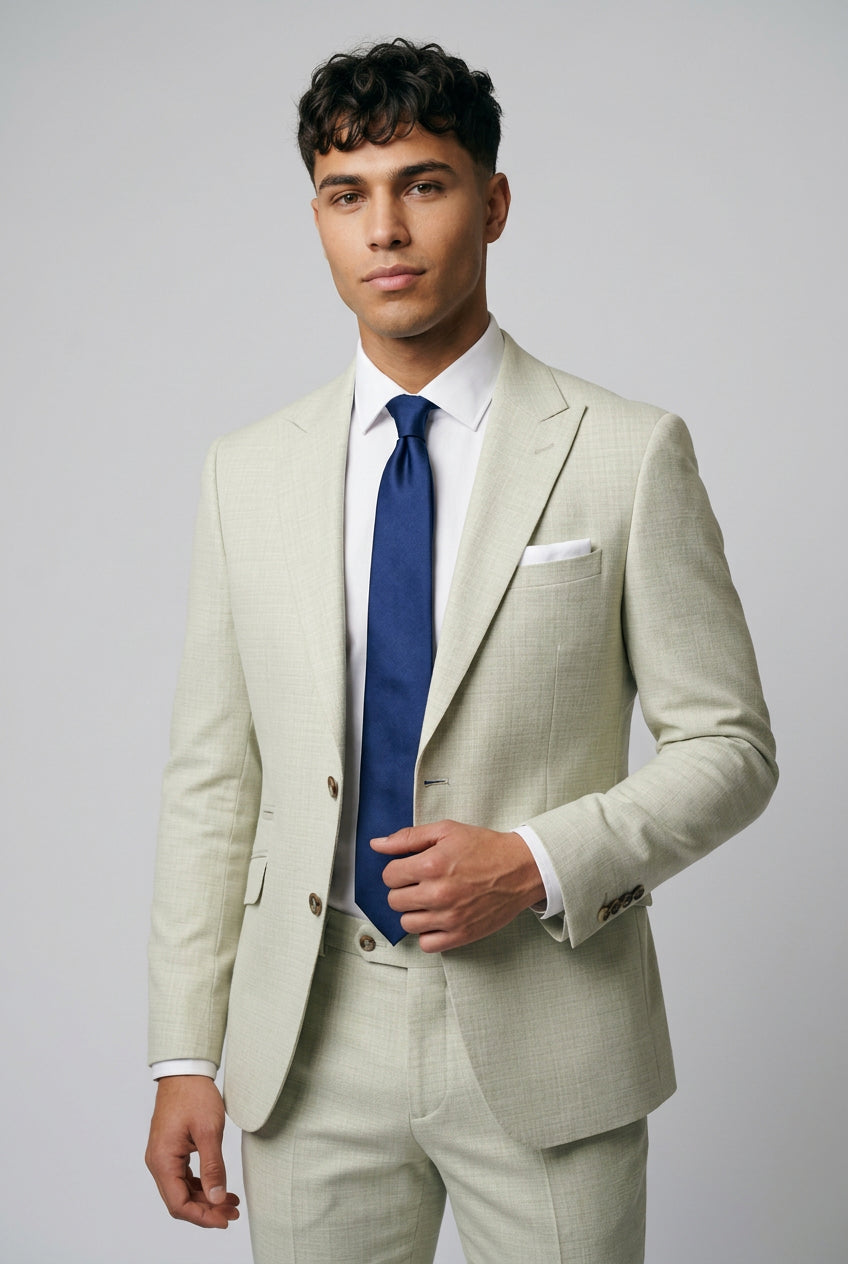 Tropez 2-Piece Textured Prom Suit - Sage Green
