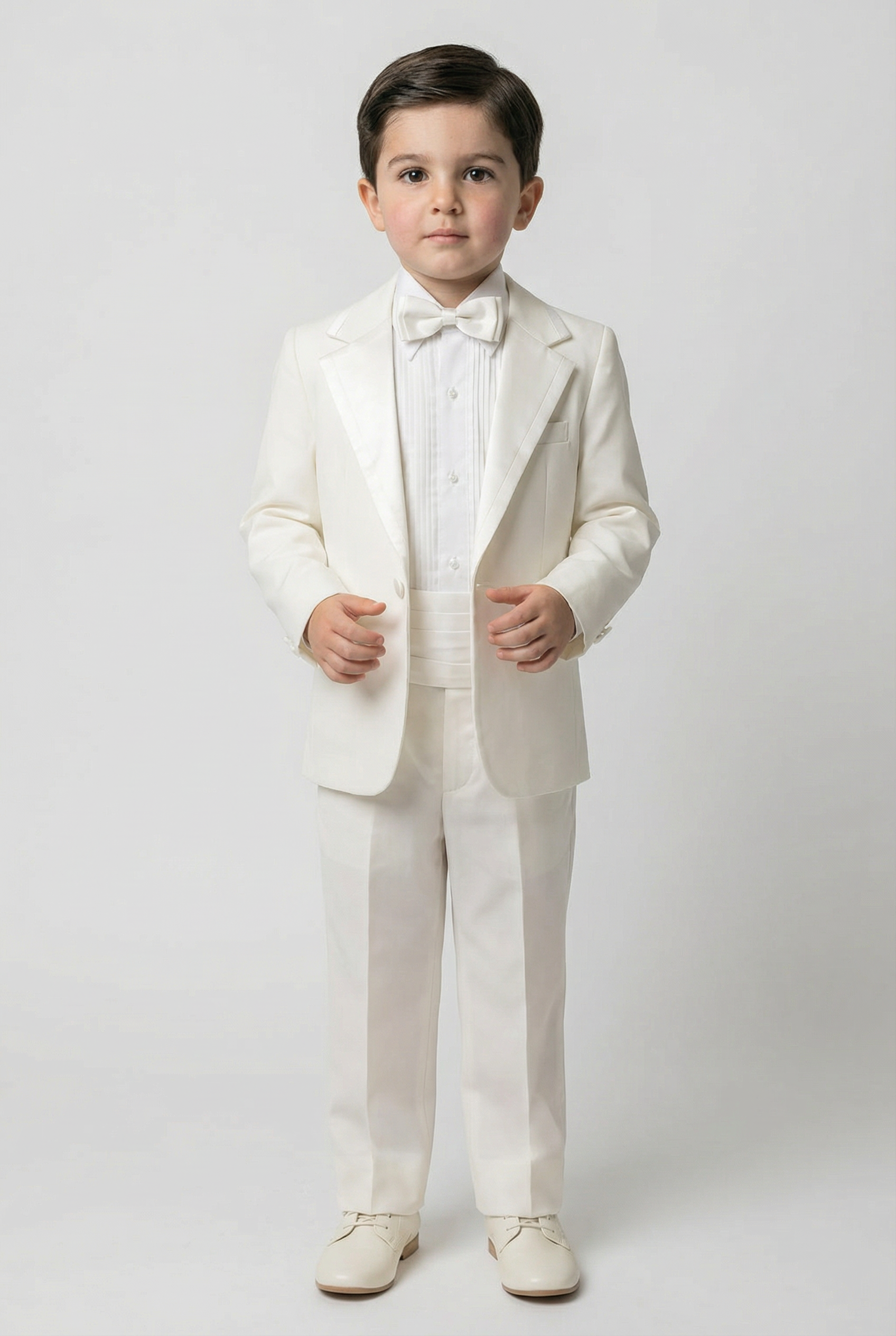 Boys Tuxedo Suit Set - Ivory