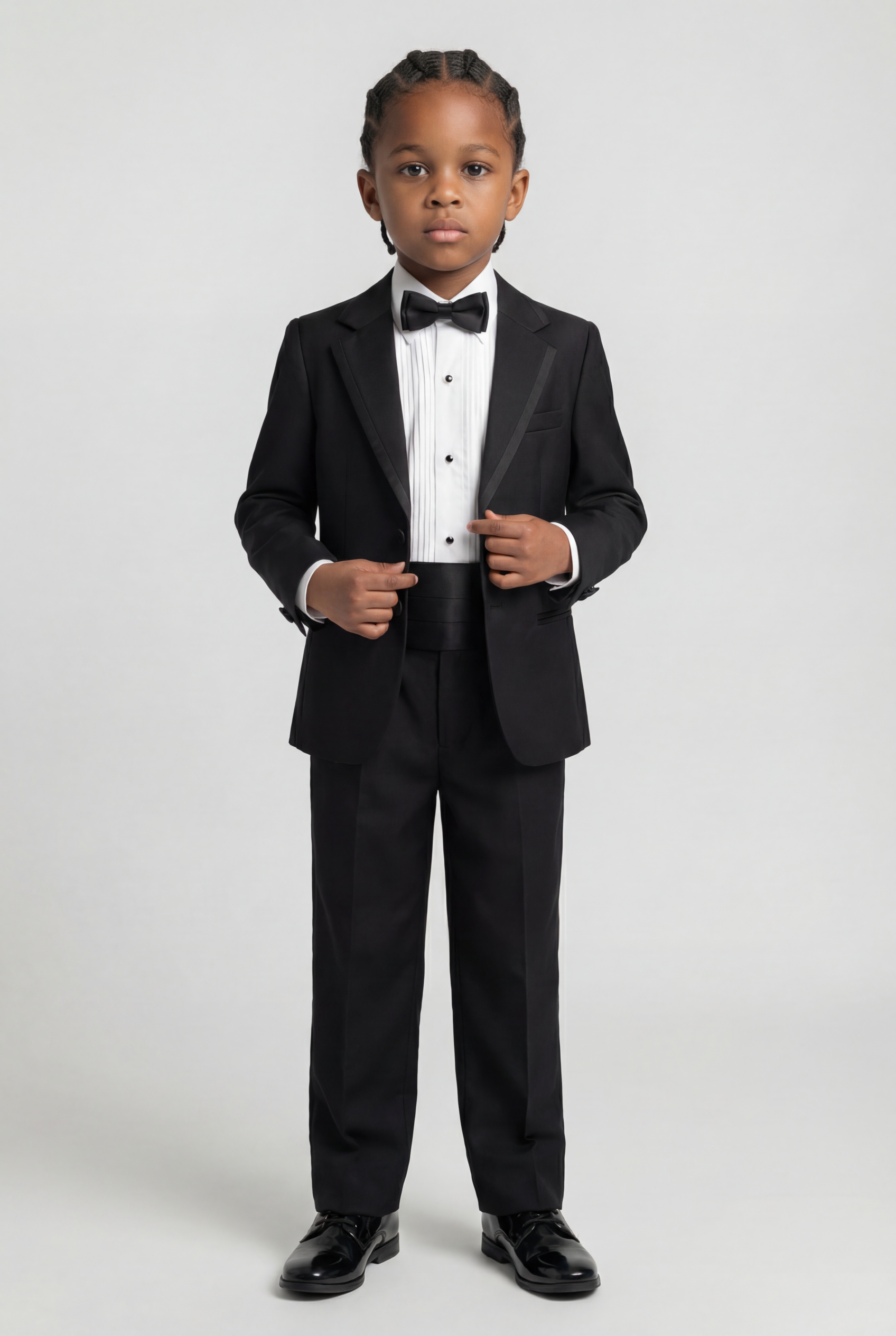 Boys Tuxedo Suit Set - Black