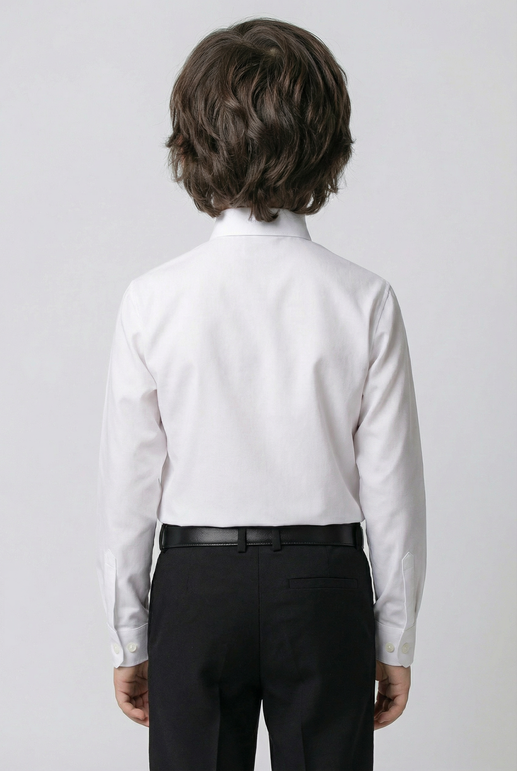 Boys Wing Collar Slim Fit Tuxedo White Shirt - White