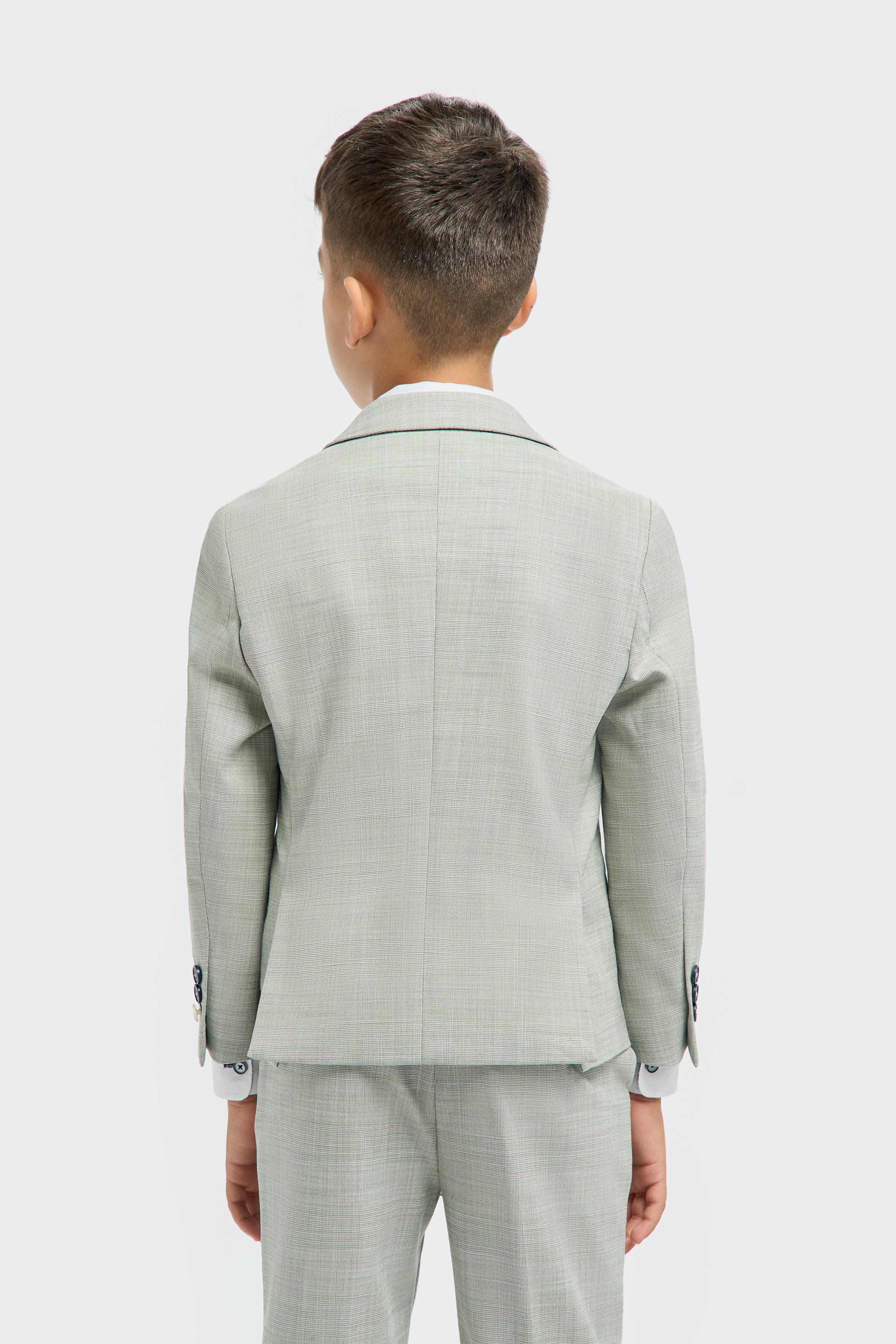 Boys’ 3-Piece Textured Suit - Camden - Sage Green