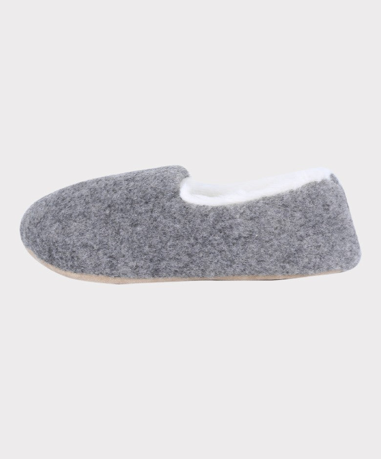 Boys Queen's Guard Plush Grey Slippers - Grey