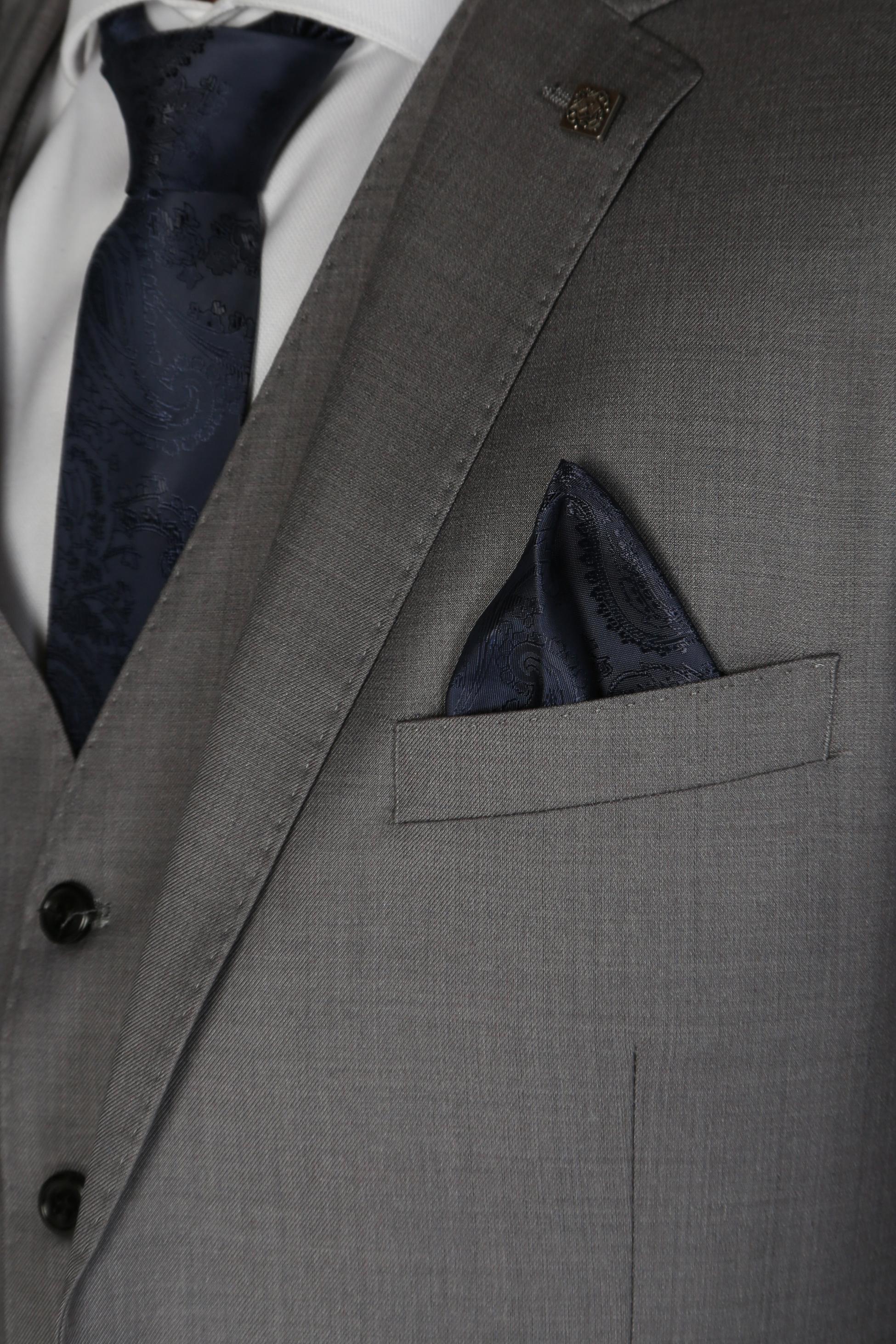 Men's Tailored Fit Formal Suit Jacket - CHARLES - Light Grey