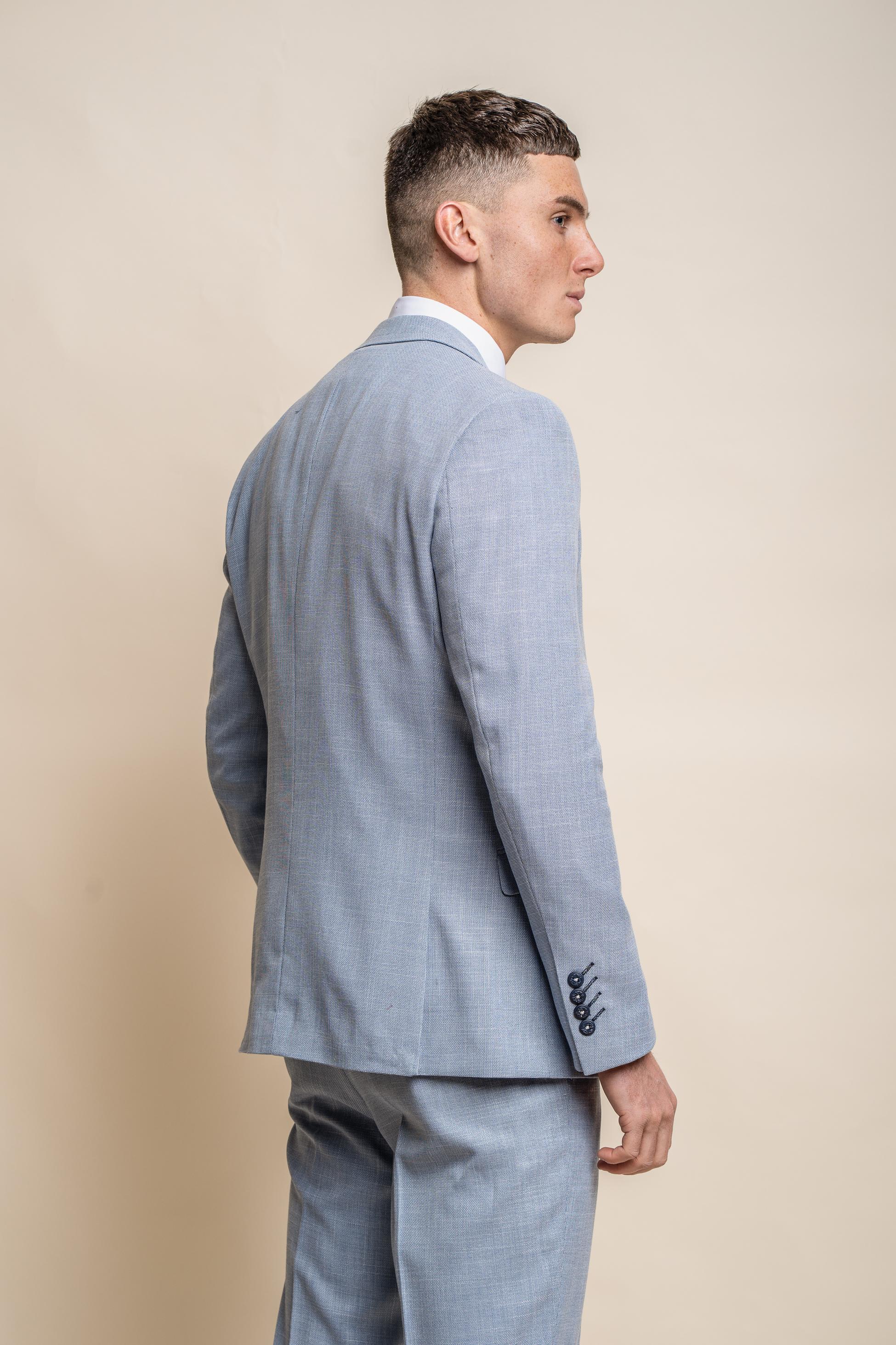 Men's Slim Fit Suit Jacket - MIAMI - Sky Blue