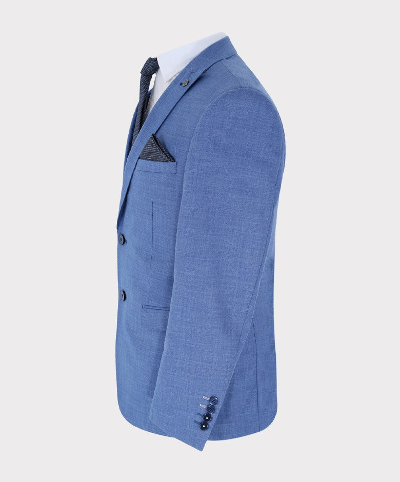 Men's Light Blue Tailored Fit Suit - JAYDEN - Blue