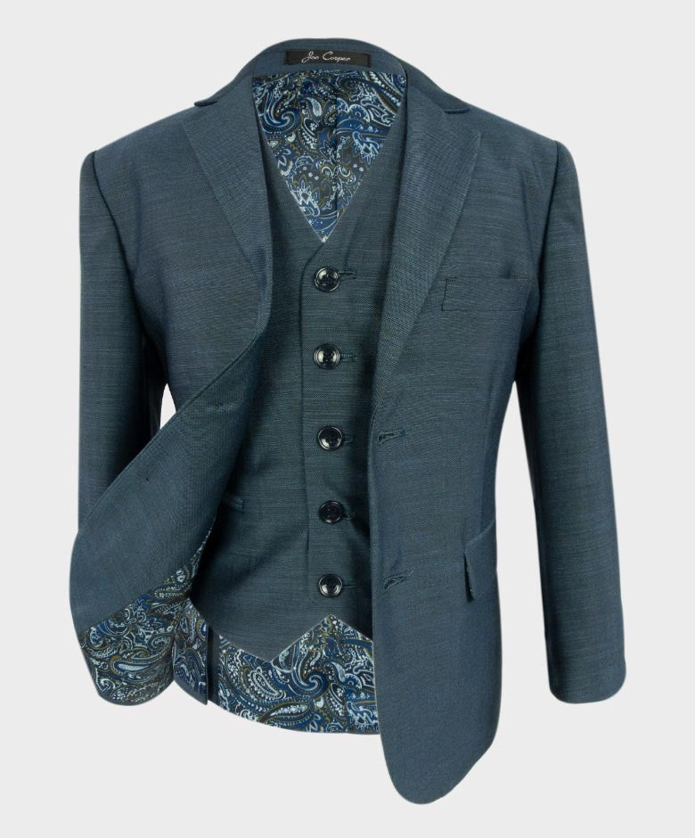 Boys All in One Tailored Fit Suit - HENRY Blue - Dark Blue