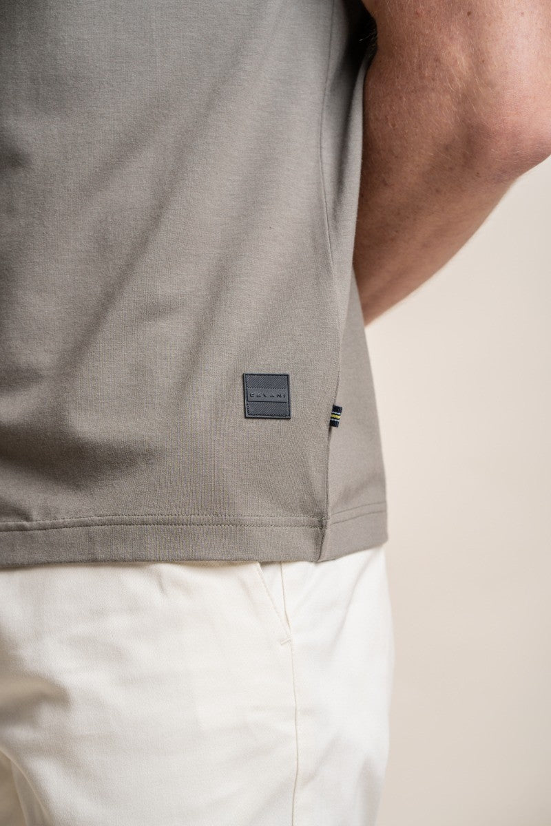 Men's Slim Fit Cotton Short Sleeve Polo Shirt - Kelsey - Sage Green