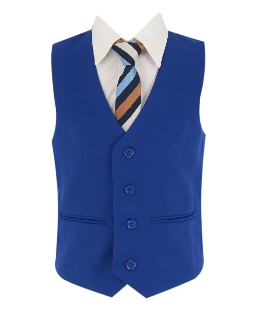 Boys 6 Piece All In One Formal Suit Set - RUN - Electric Blue