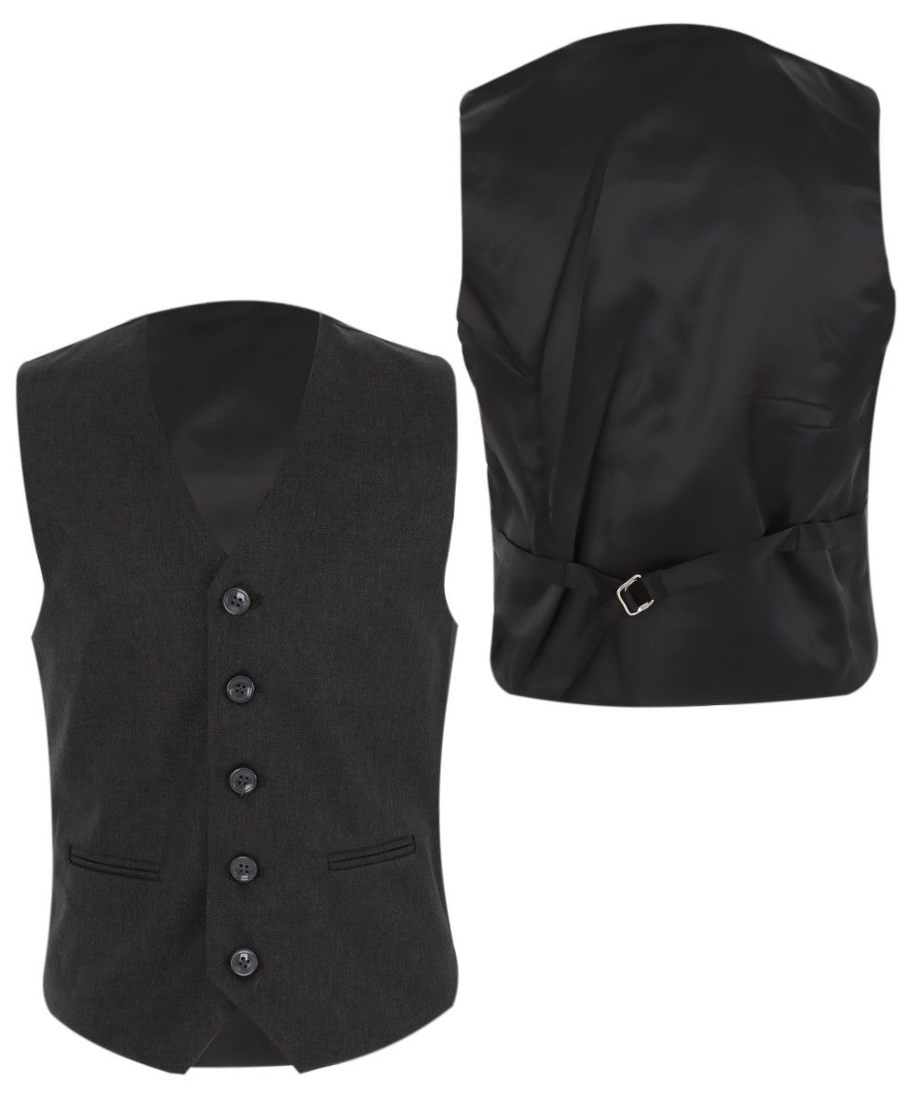 Boys Tailored Fit Formal Suit - LANDON - Charcoal Grey