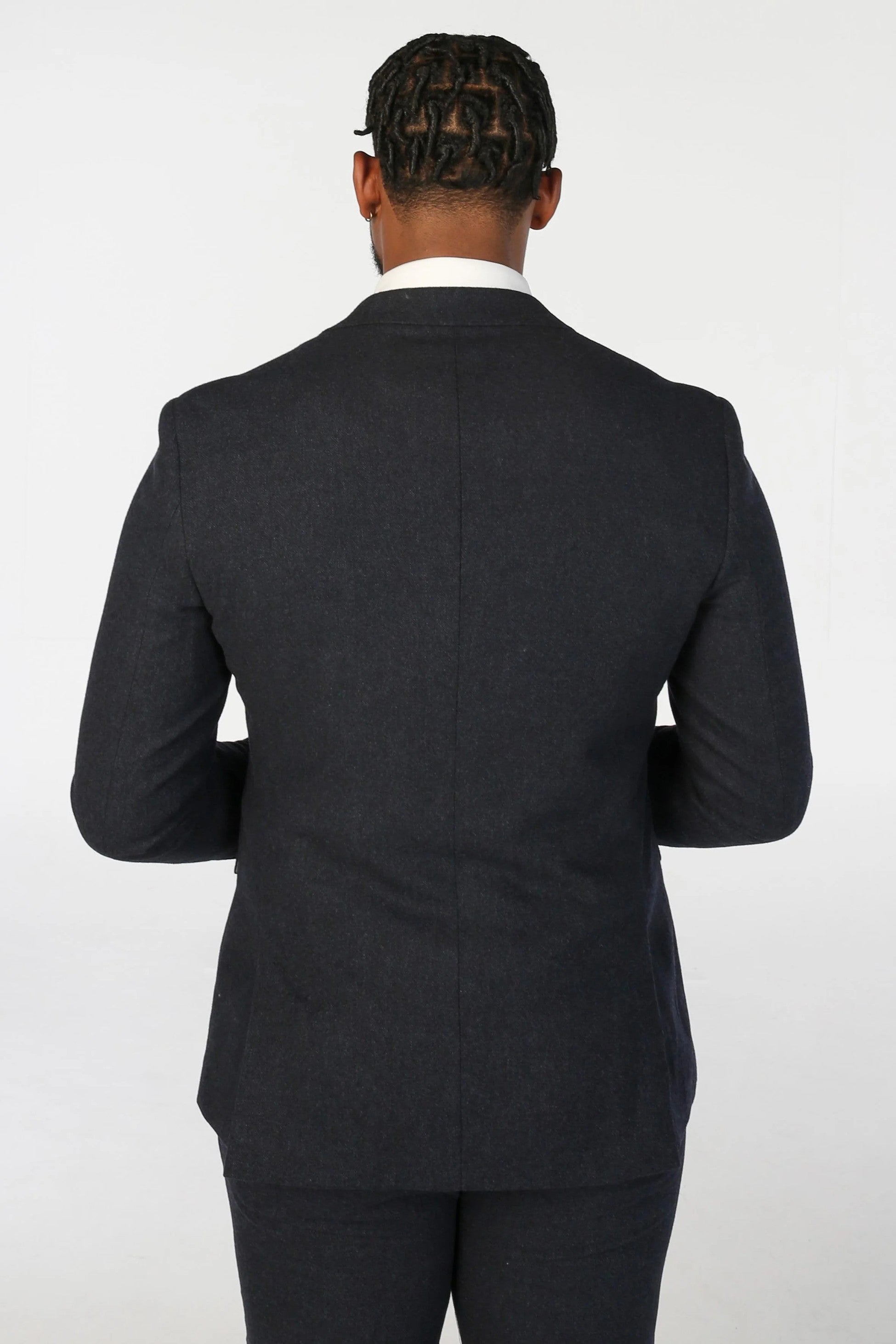Men’s Tweed Wool Suit - OSCAR - Navy