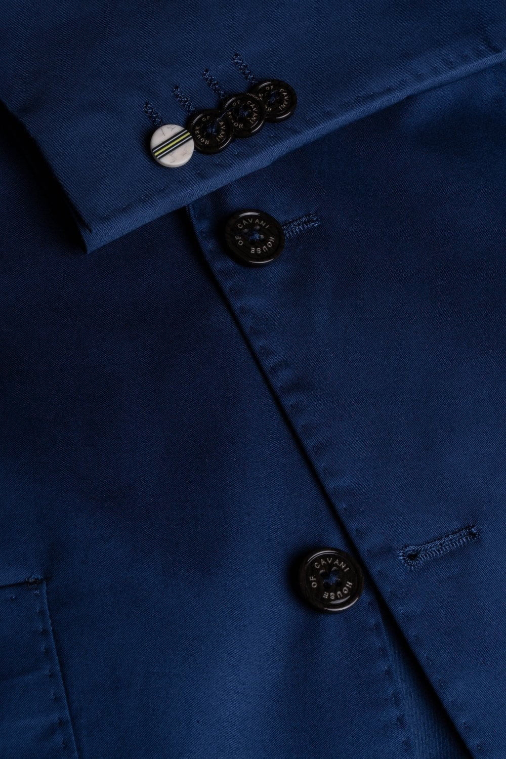 Men's Cotton Slim Fit Formal Suit - MARIO - Electric Blue