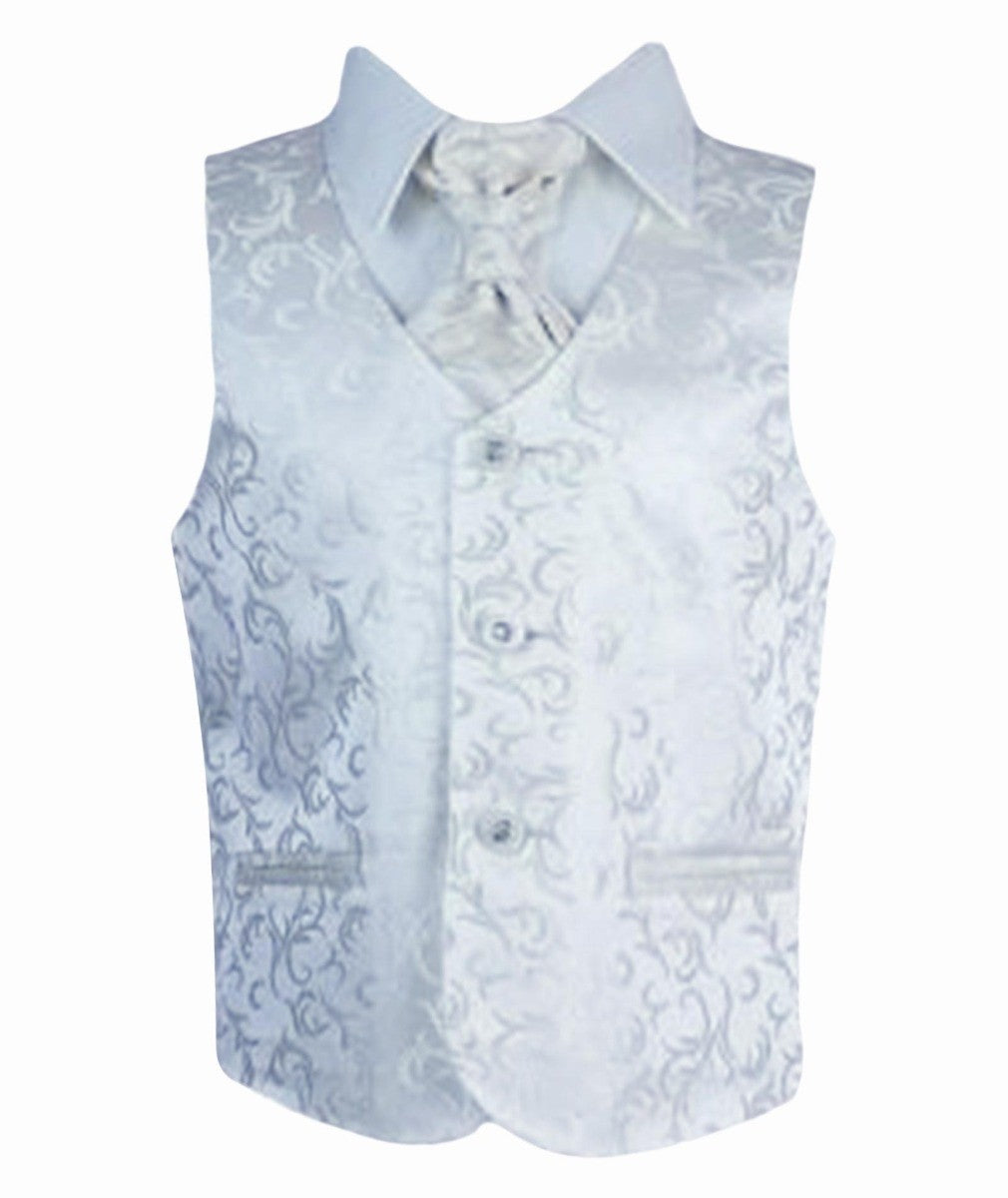 Boys All In One Communion Tailored Fit Suit - White