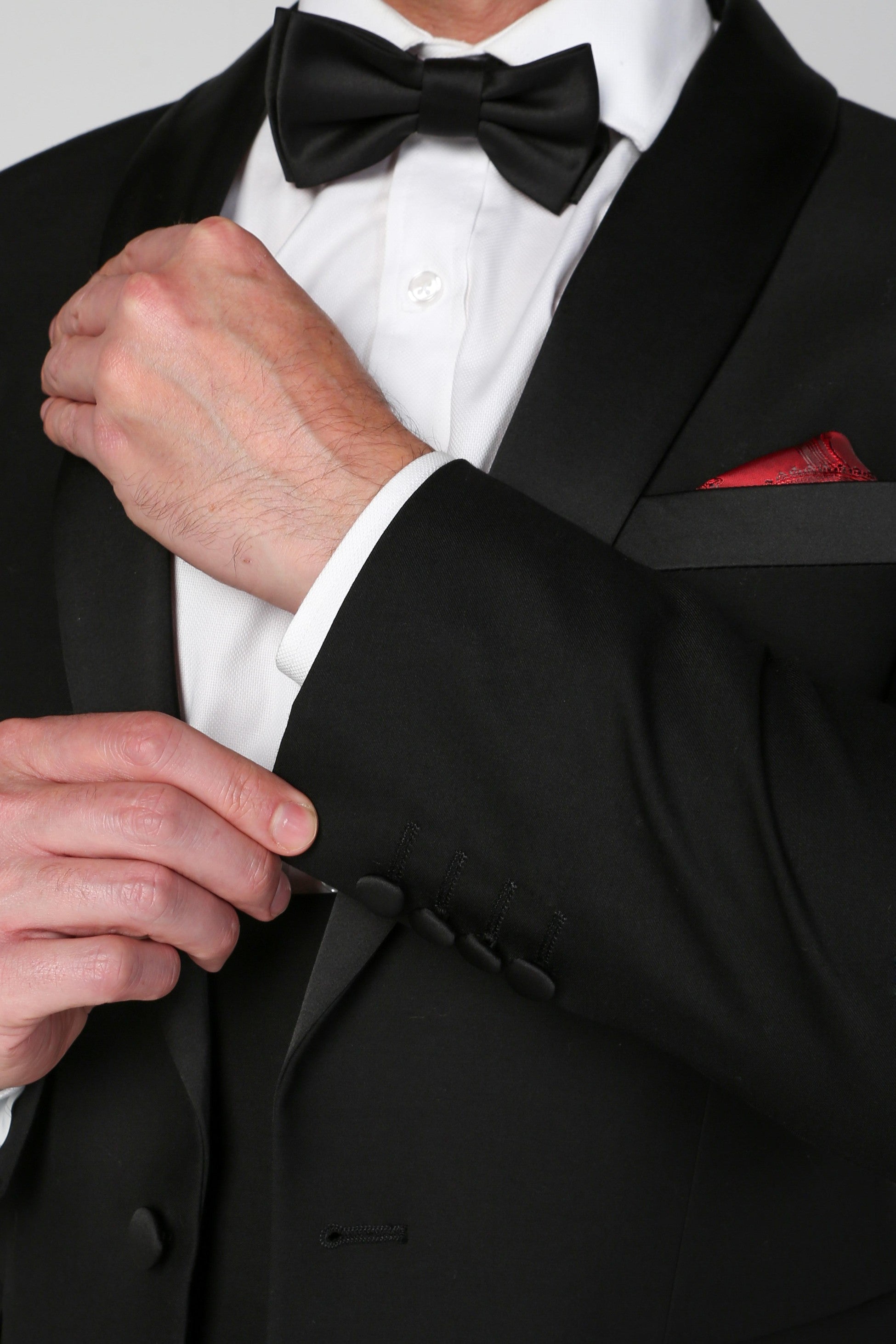 Men's 3-Piece Black Tailored fit Tuxedo Dinner Suit - FORD